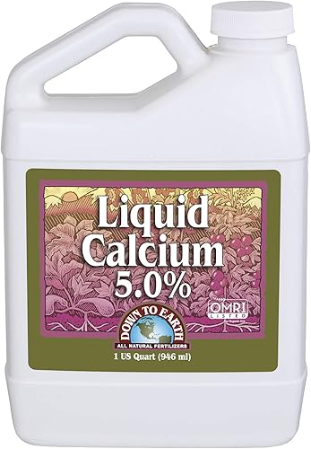 Down To Earth All Natural Fertilizers Calcio líquido 5.0%, concentrado de 1 cuarto de galón