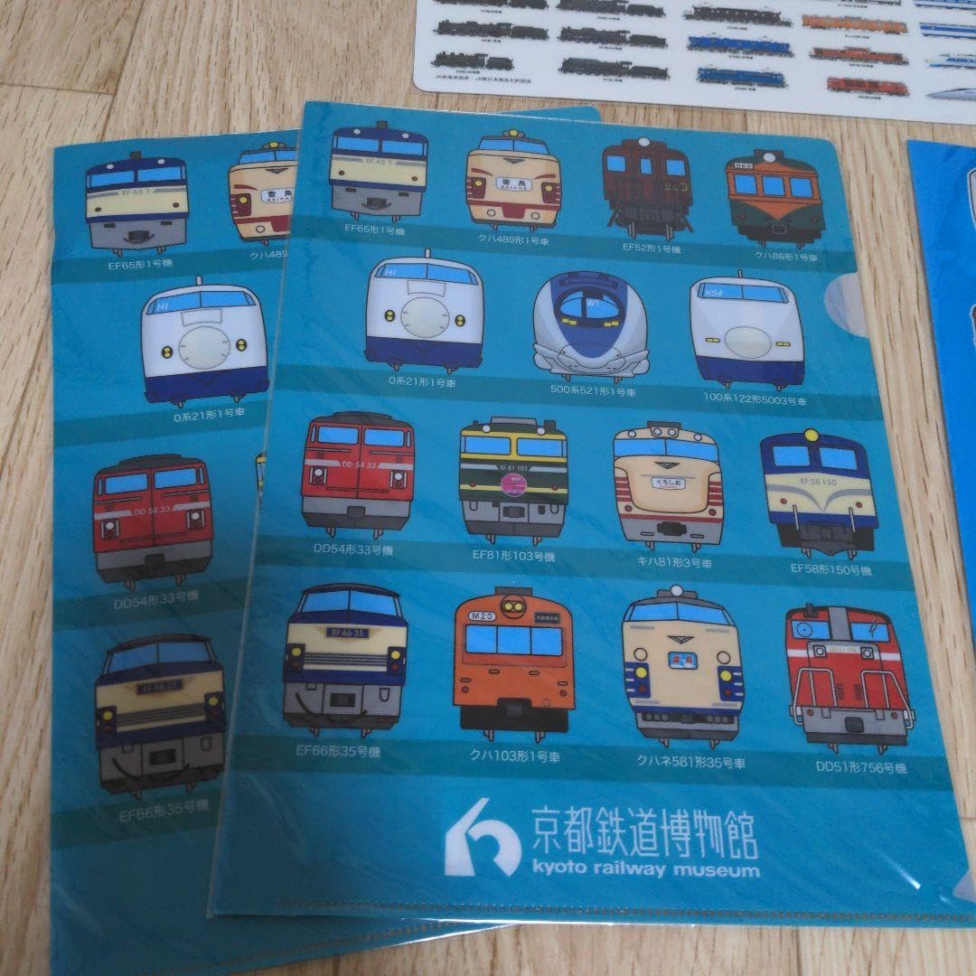 Kyoto Railway Museum Clear File Set Steam Locomotive Shinkansen