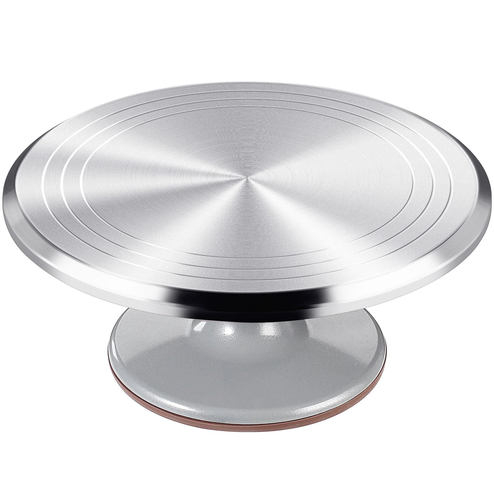 Plateau Tournant Pour Décoration De Gâteaux - Diamètre 30,5 Cm, En Aluminium, Rotation 360°, Base Antidérapante