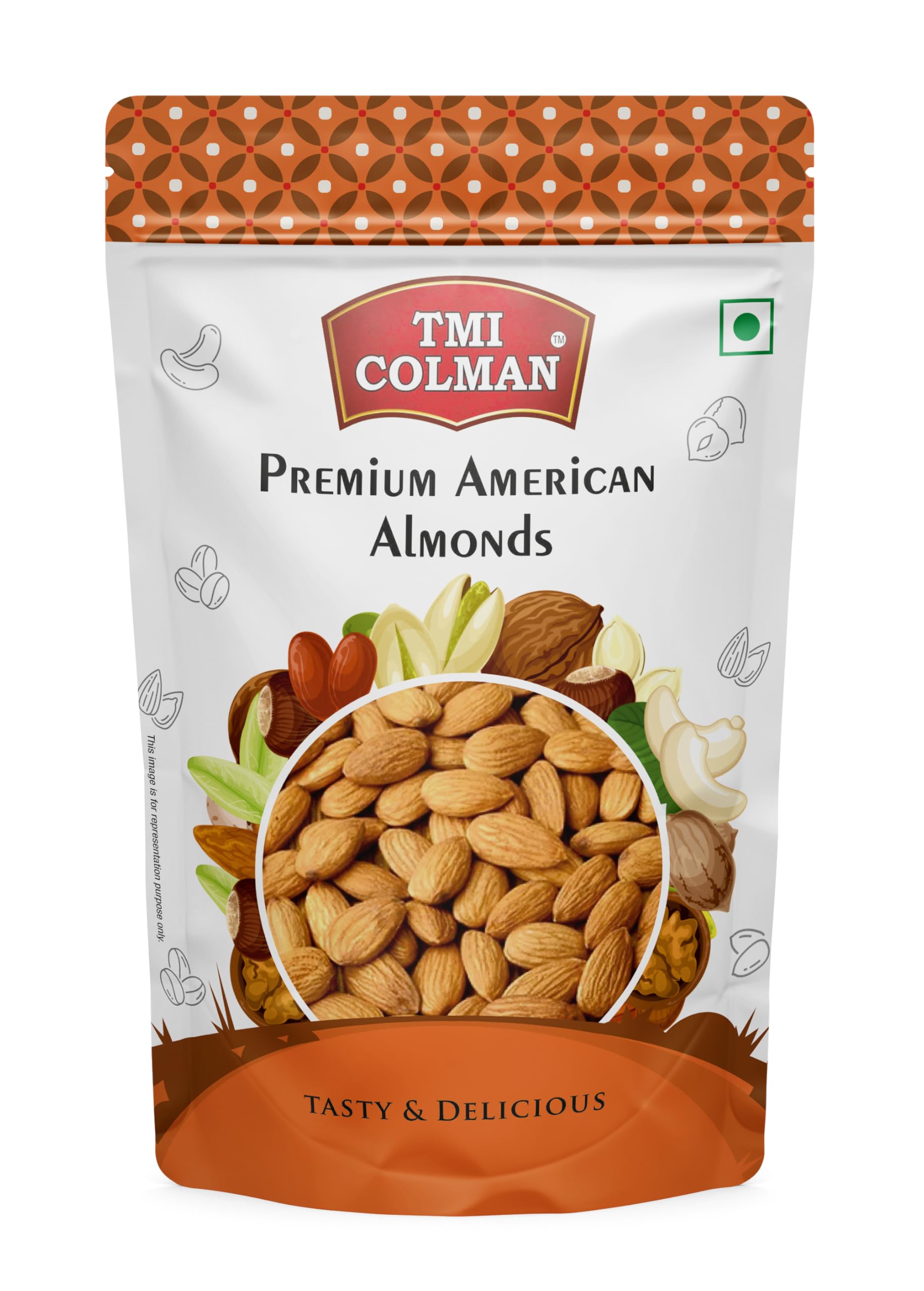 TMI Colman California Almonds Premium | Badam Dry Fruit | Crunchy & Nutritious Snack | Rich in Protein, Fiber & Healthy Fats | No Added Preservatives | Vegetarian | 100g-image-40