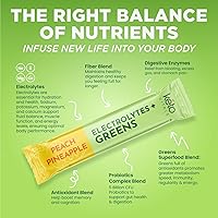 Vista 3 de Keto Vitals Keto Electrolytes Plus Greens Superfood Powder Packets - 30 Servings Super Greens Powder Packets with Sugar Free Electrolytes for