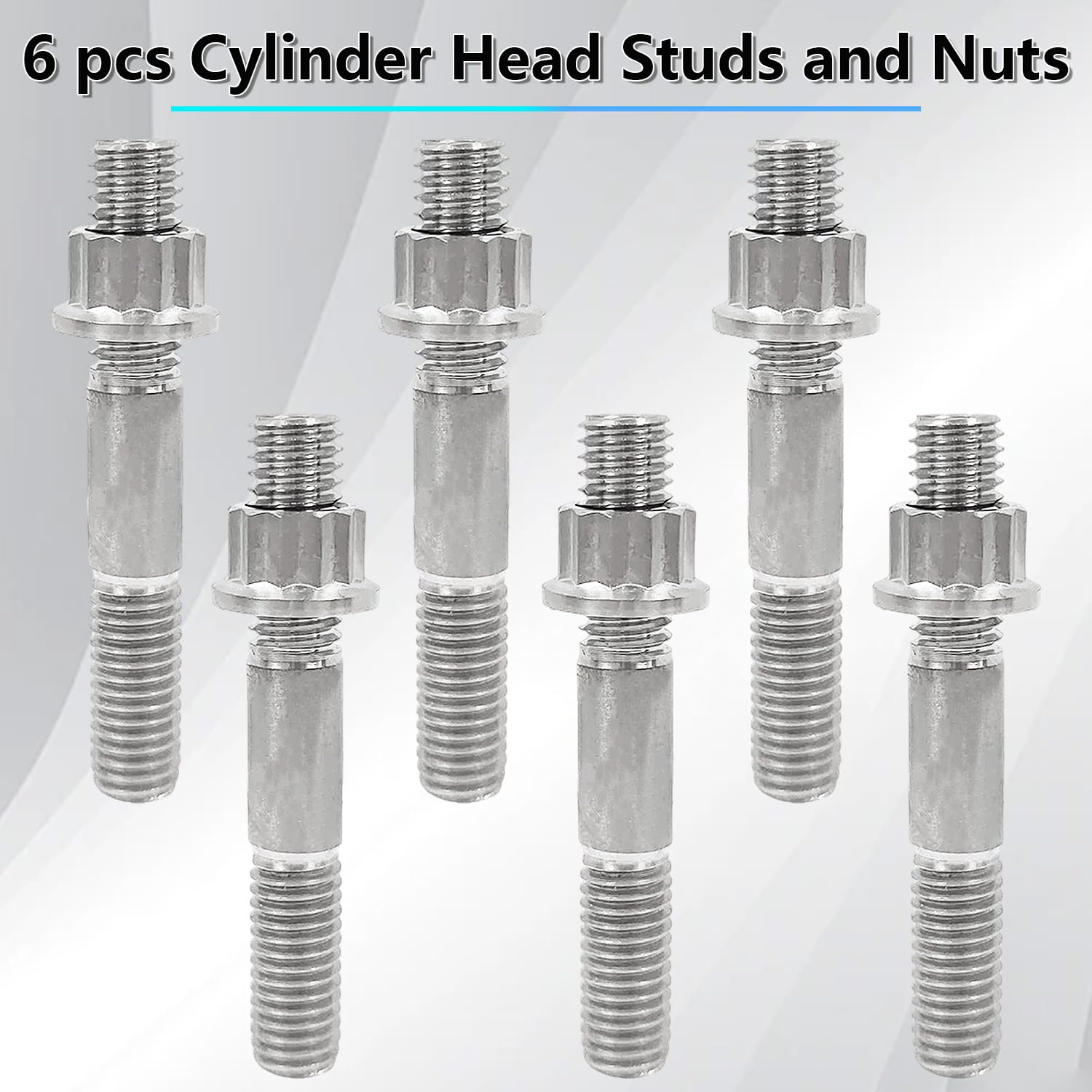 Amazon.com: BIGLKNM Titanium Cylinder Head Studs Nuts Compatible