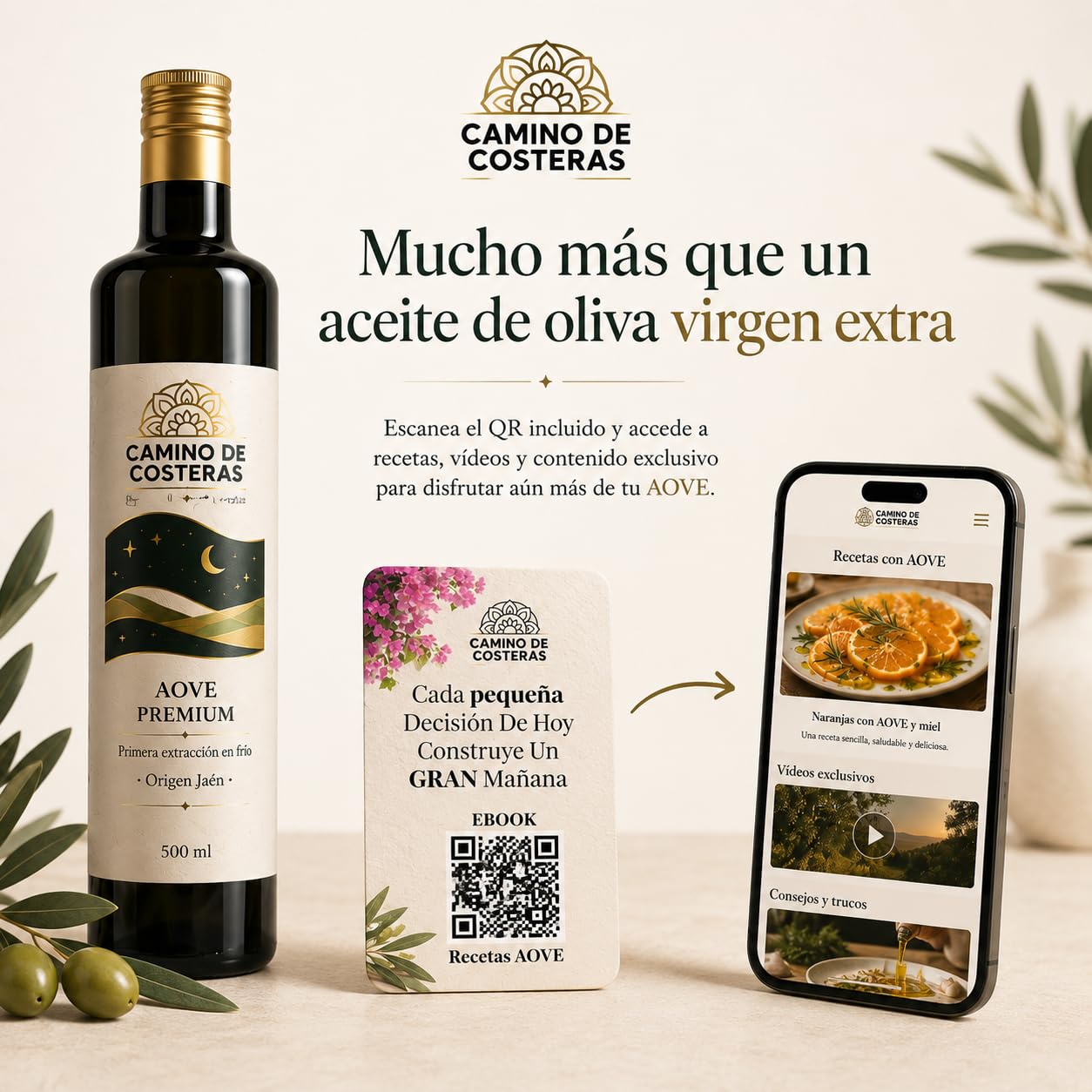 Pack 2 Aceites de Oliva Virgen Extra 500 ml | Camino de Costeras