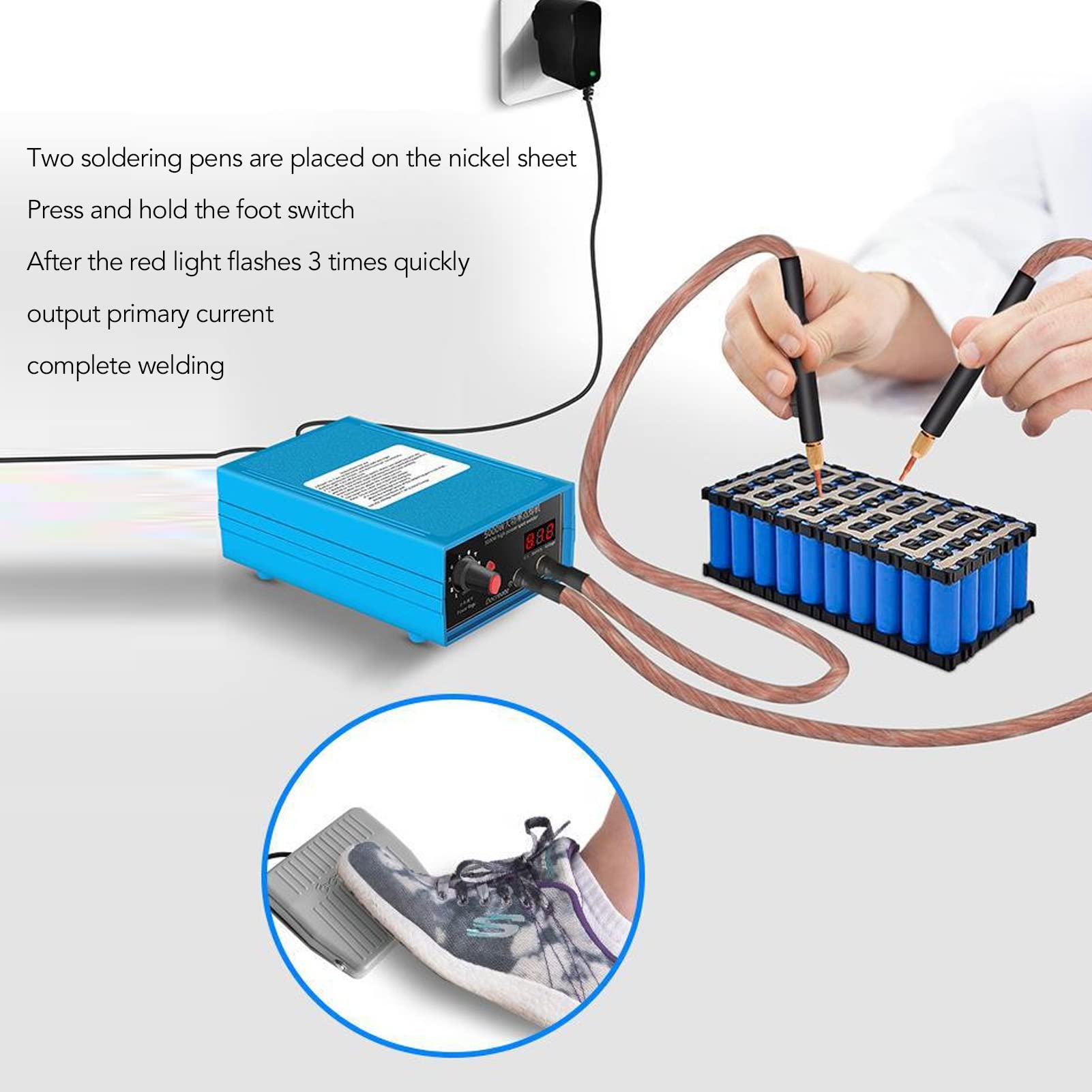 Spot Welder 5000W High Power Handheld Copper Needle Digital Tube