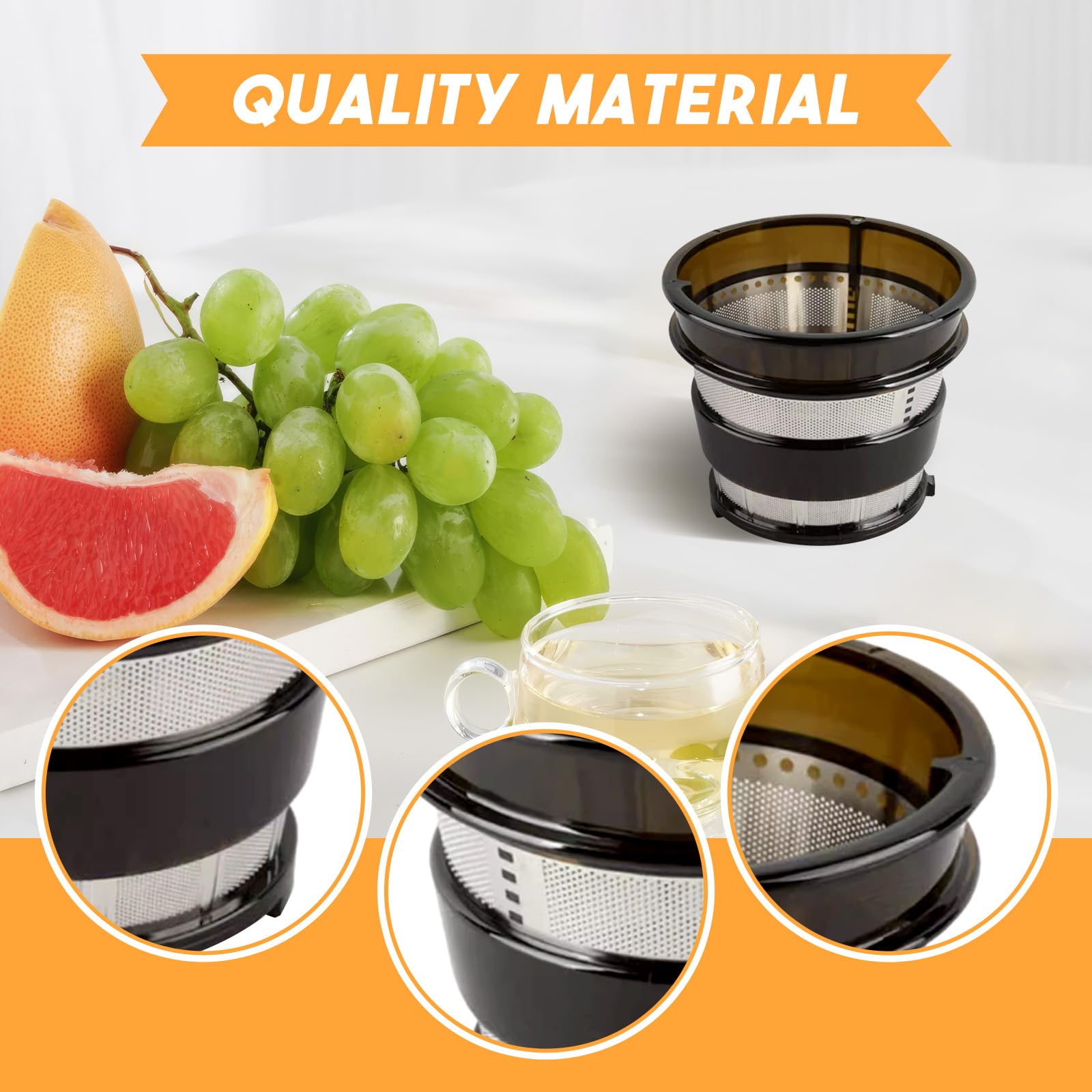 Fenteer Juicer Screen Juicer Filter Juicer Accessories Slow Juicer Filter Juicer Filter, black fine mesh