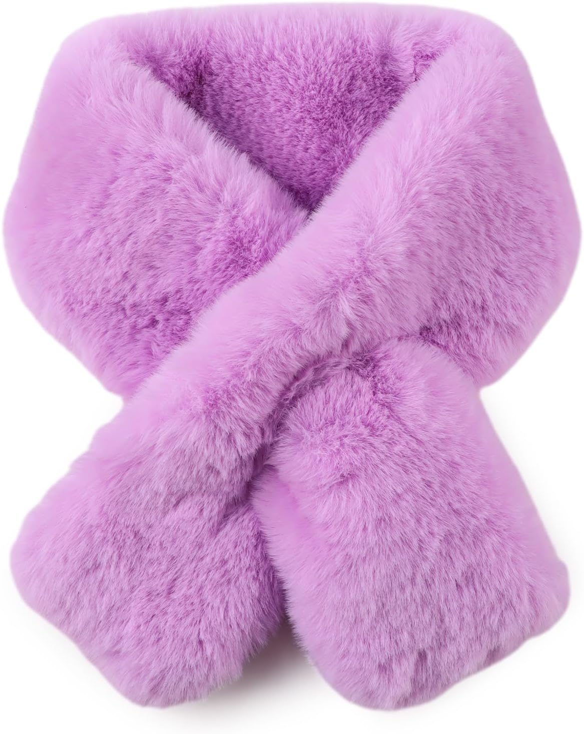 Women Fur Collar Scarf Winter Faux Fur Scarves for Women Cold Weather Lady Neck Warmer