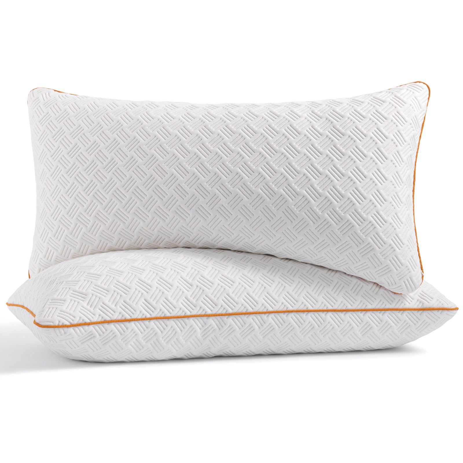 Twirest Kopfkissen 40x80cm（2er Set）, Memory Foam Kissen - gefülltes Schlafkissen, Höhenverstellbares Kopfkissen mit Reißverschluss, Abnehmbarer/Waschbarer Kopfkissenbezug