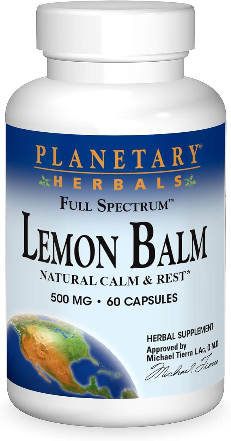 Planetary Herbals Lemon Balm Full Spectrum 500 Mg, 60 Count