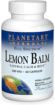 Planetary Herbals Lemon Balm Full Spectrum 500 Mg, 60 Count