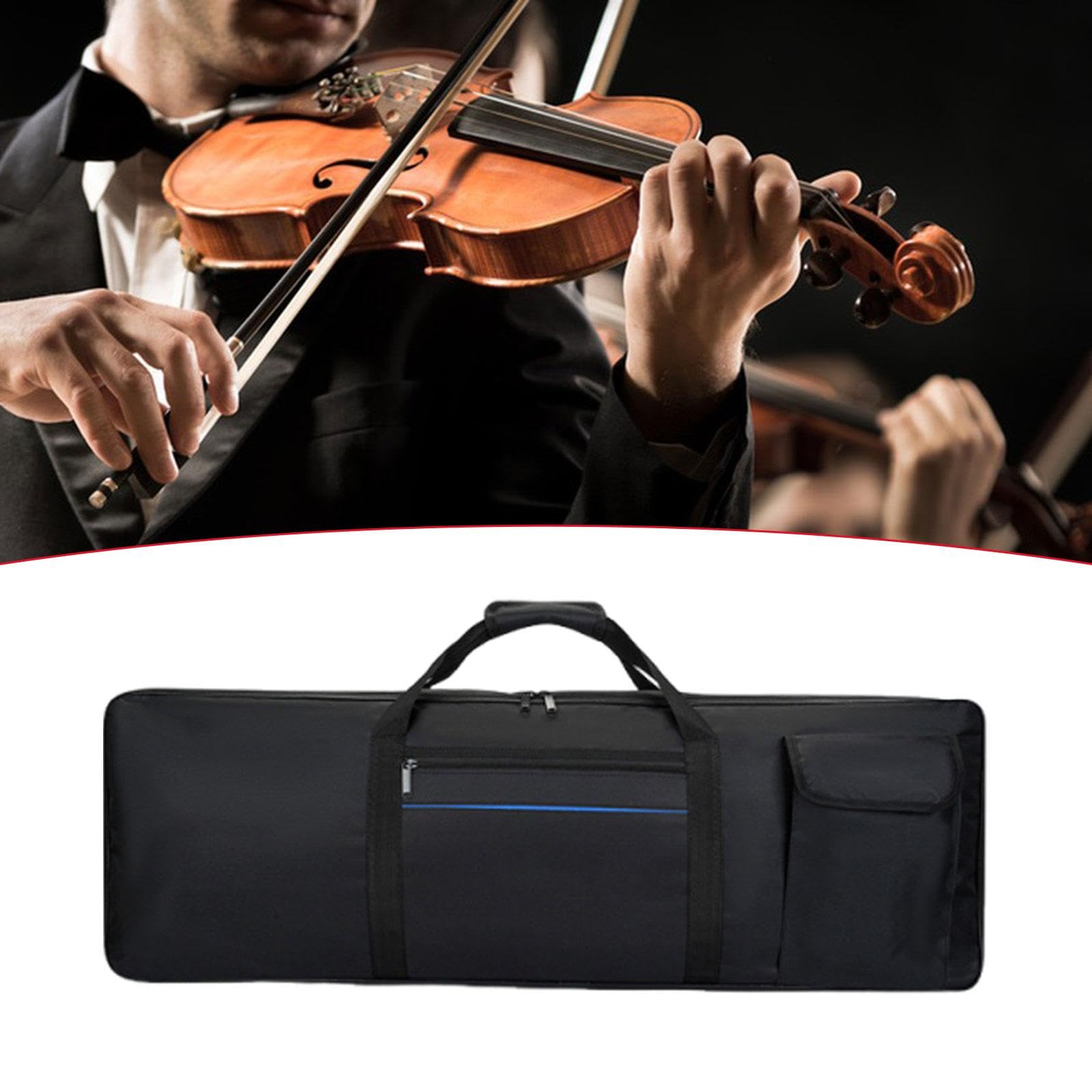 DuskHaven Étui de Transport pour Clavier 61 Touches, Fabriqué En Tissu Oxford Imperméable, avec Rembourrage Intérieur épais, Format Sac à Main et Poche, Petit