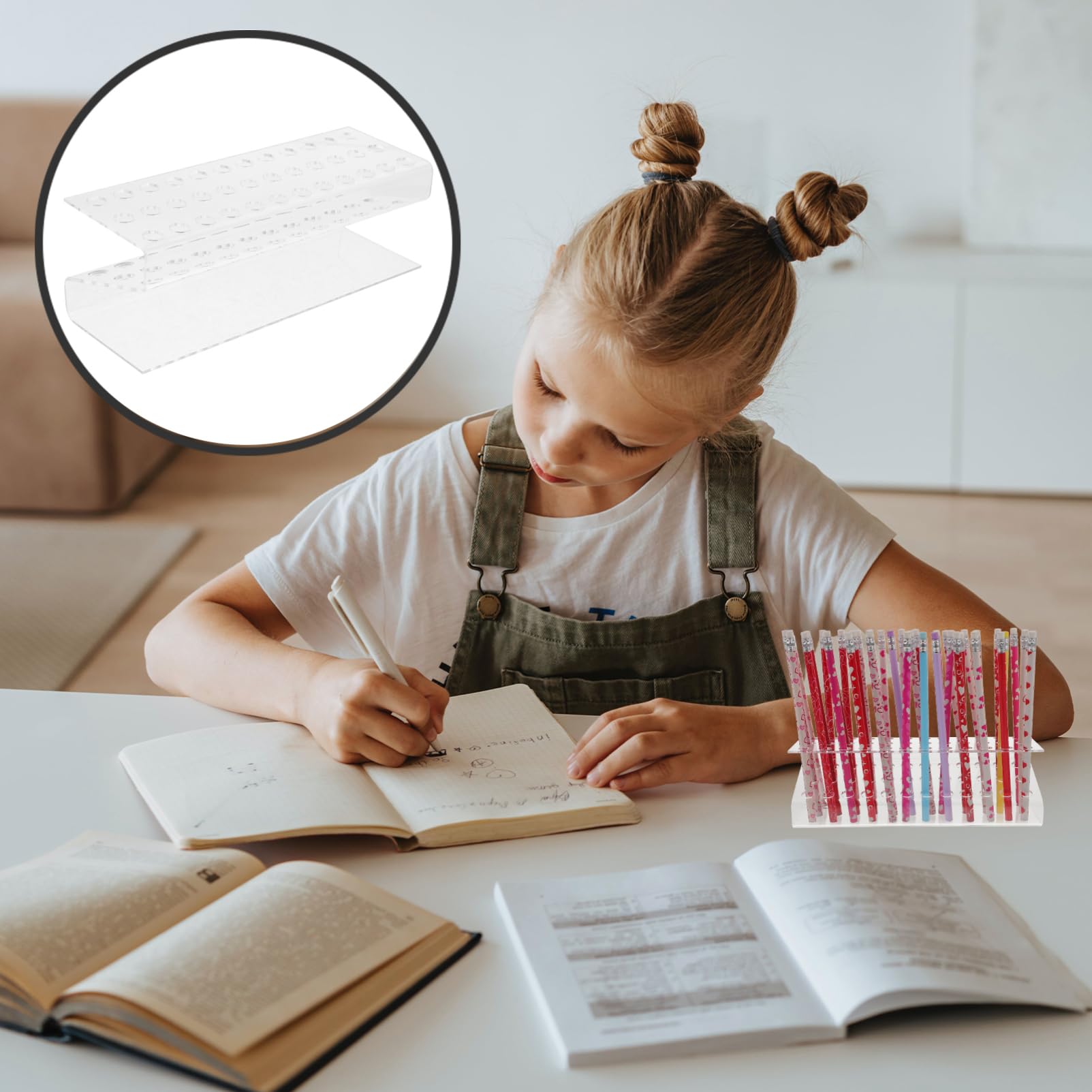 Portapenne in Acrilico Trasparente Portapenne Multiforo Organizer Da Tavolo Contenitore Per Penna Matita Penna A Sfera Espositore Per Ufficio E Casa