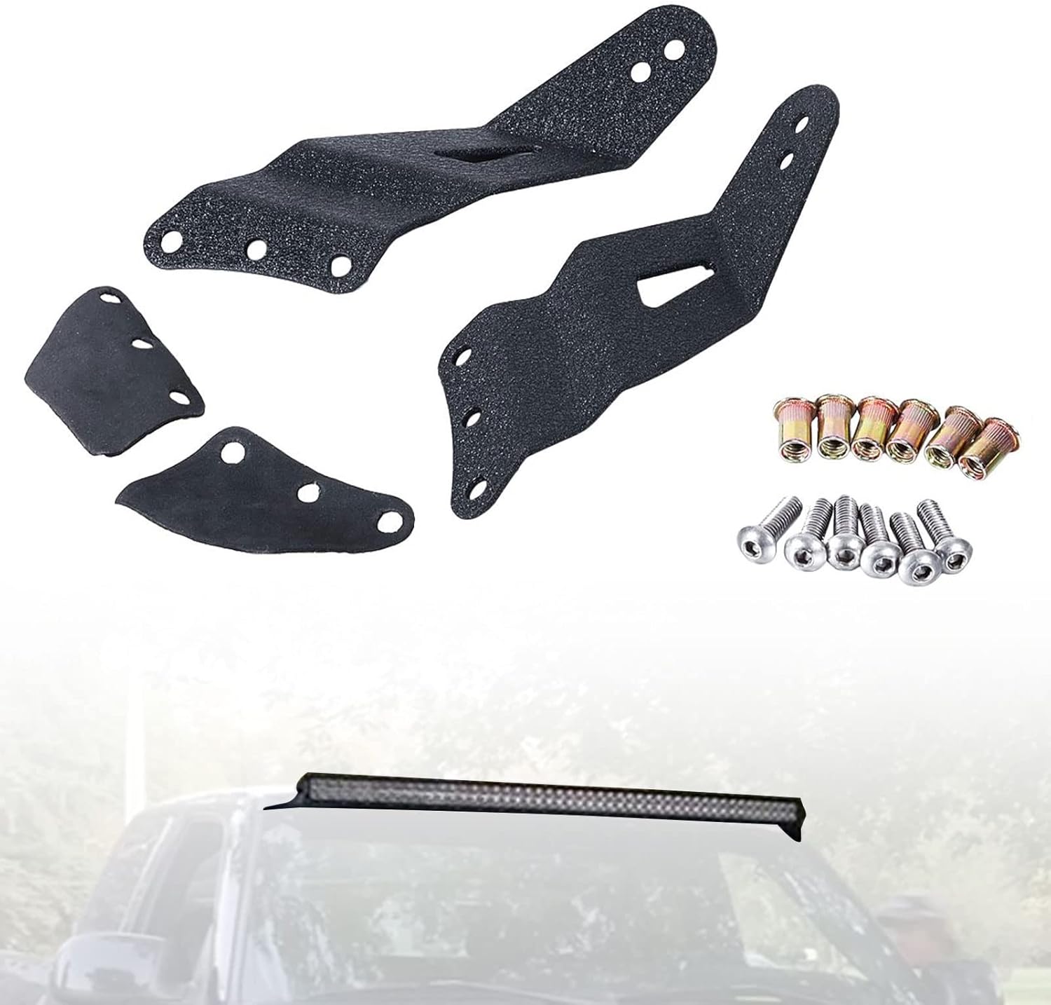 ALAVENTE 52" Curved Light Bar Brackets Upper Windshield