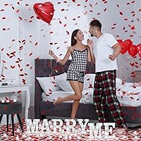 Vista 6 de Fumete 4080 Pcs Decoración de Propuesta de Cásate Conmigo con Letras Iluminadas Cásate Conmigo con 72 Velas Románticas en Forma de Corazón 4000