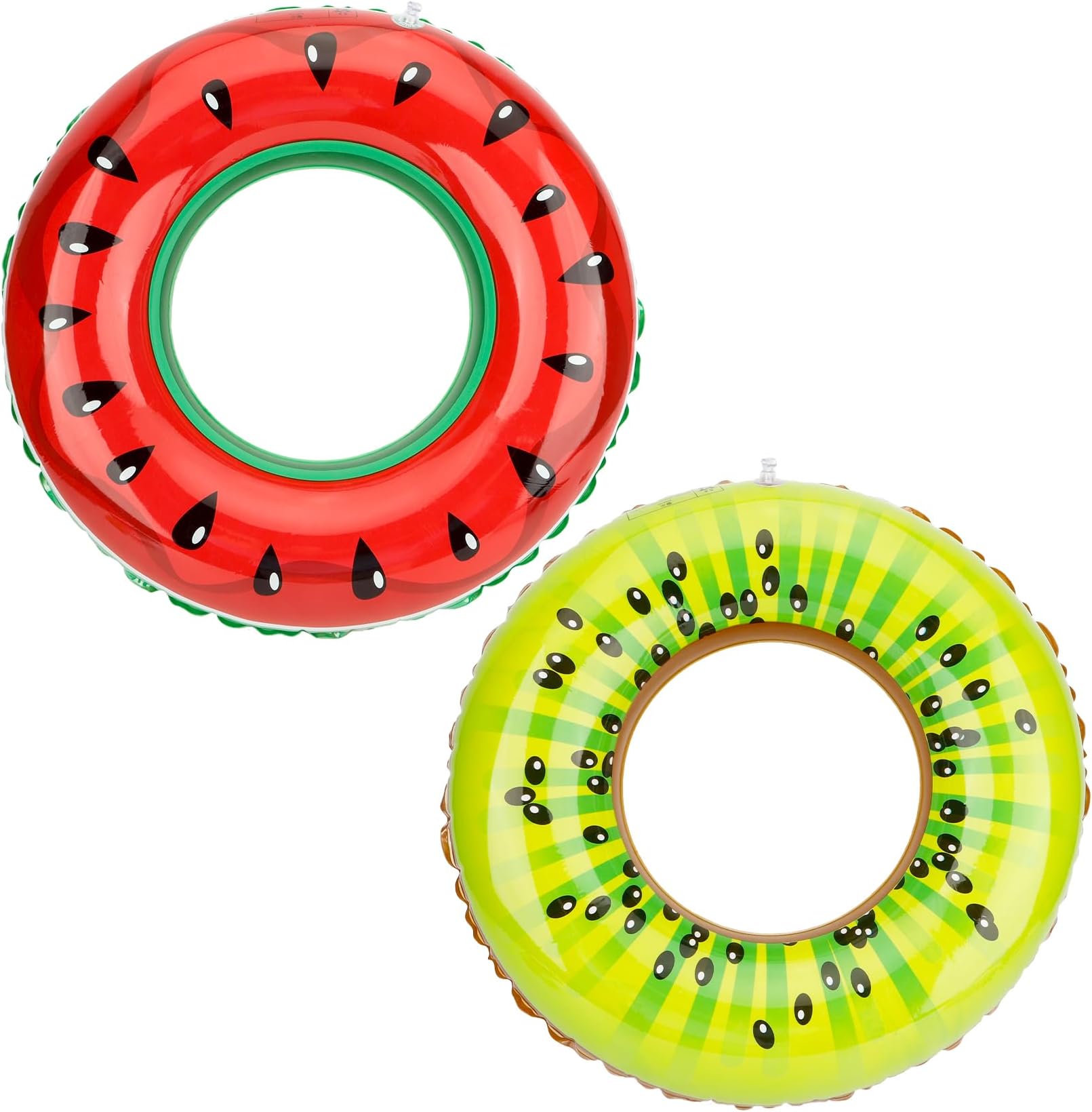 Pool Tubes, Inflatable Pool Floats, Inner Tubes for Pool, Summer Fruit Painting Pool Floating Tubes Swim Tubes Rings Inflatable Pool Toys Floaties for Kids Adults Swimming Pool Lake Beach Party Favors