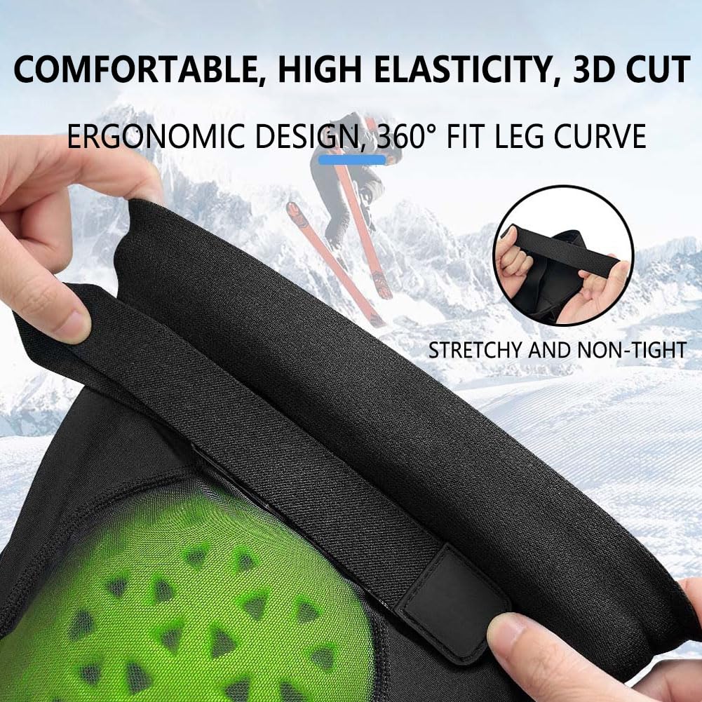 Motocross Coude Genouillères, Protège-Tibias Kit Protecteur avec Crash Pads en EVA Bande de Silicone Elasticité Réglable Elbow Brace