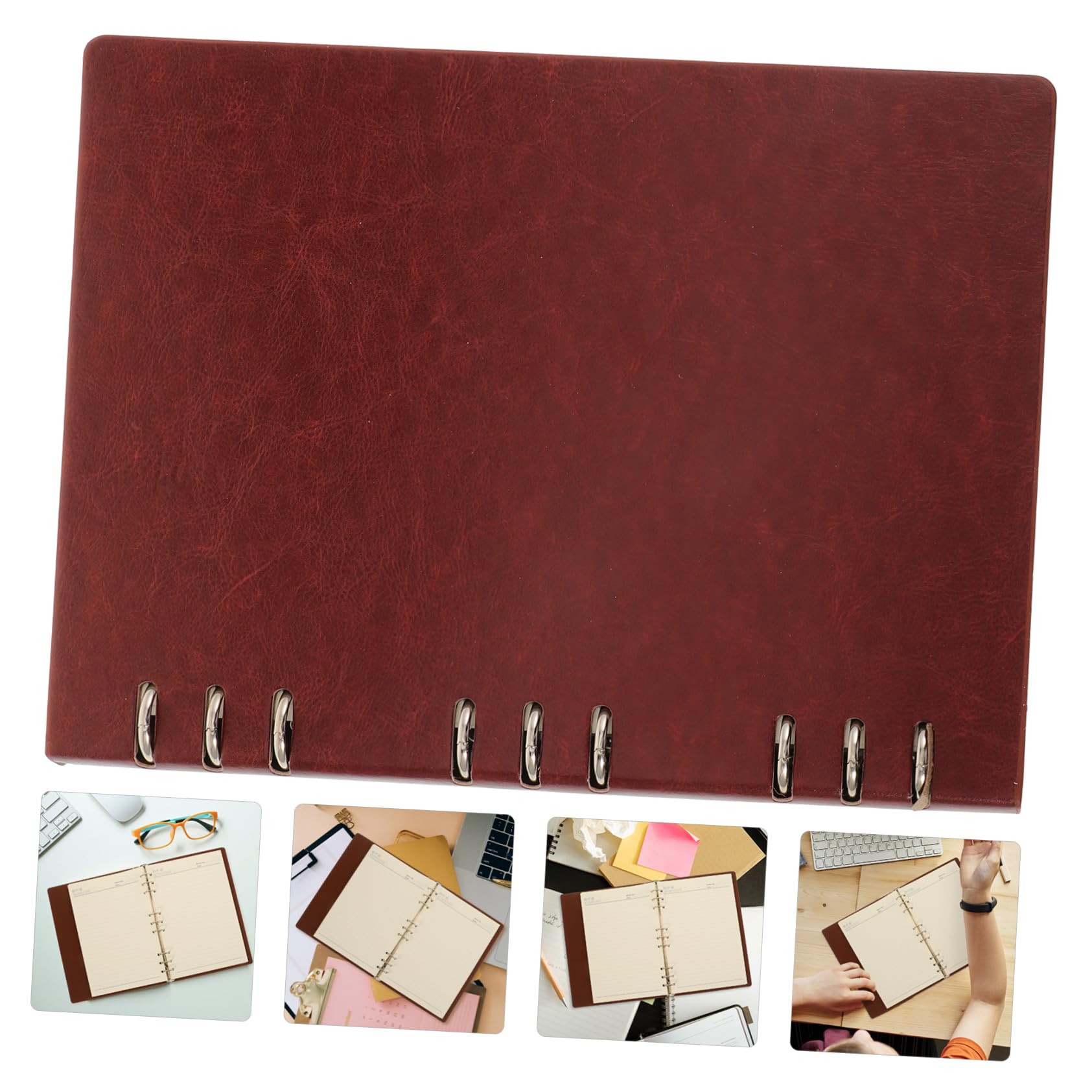 Artibetter Carnet de Notes en Pu Couverture Rigide à Anneau pour Homme Pages Lignées pour L'écriture Quotidienne et Scolaire