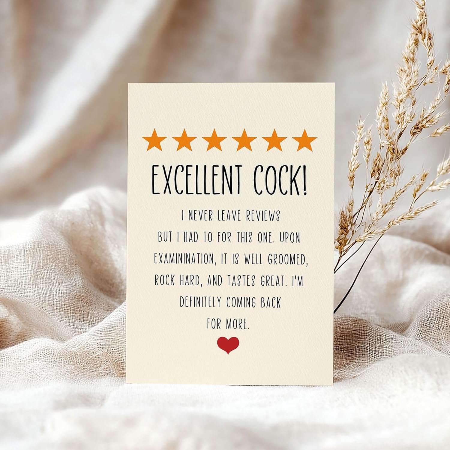 Funny Birthday Card for Husband from Wife, Humor 5-Star Greeting Card for Men, Birthday Gift for Him, Unique Birthday Decorations & Gifts for Men, Valentines Day Cards thumbnail