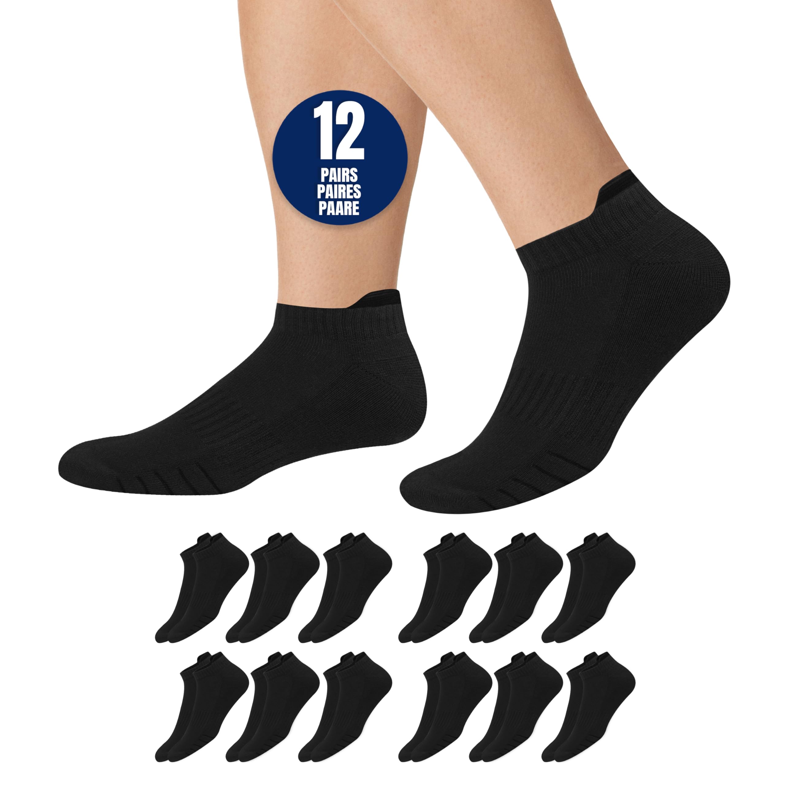 KOPNHAGN 12 Pairs of Trainer Socks Men Women Short Half Socks