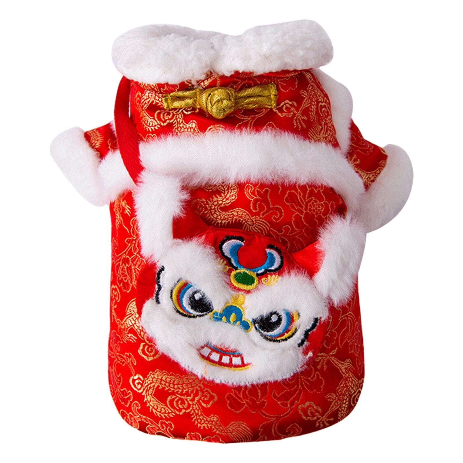 Costume du Nouvel an Chinois pour chat et vêtements de danse lion pour chiot M