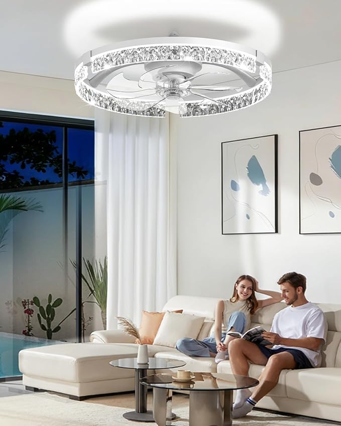 Ventilador de Techo 20 Pulgadas con Luz, Ultra Silencioso, 6 miniatura 8