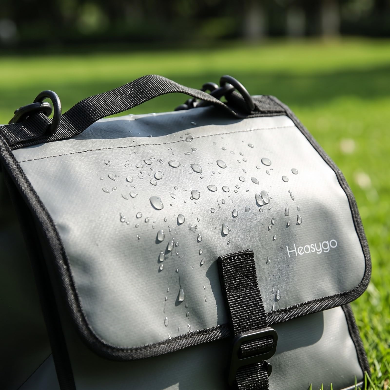 Bolsa Manillar con Correa Hombro, 13 Pulgadas, Gris, Gris