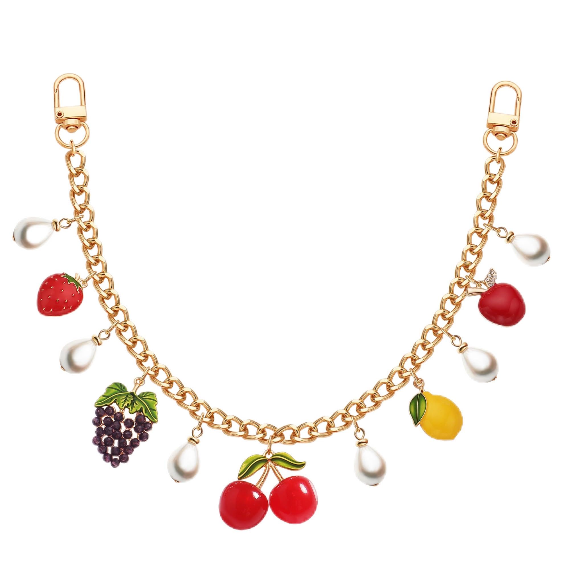 Enamel Fruit Insects Charms Chain for Handbag, Handbag Accessories-image-23