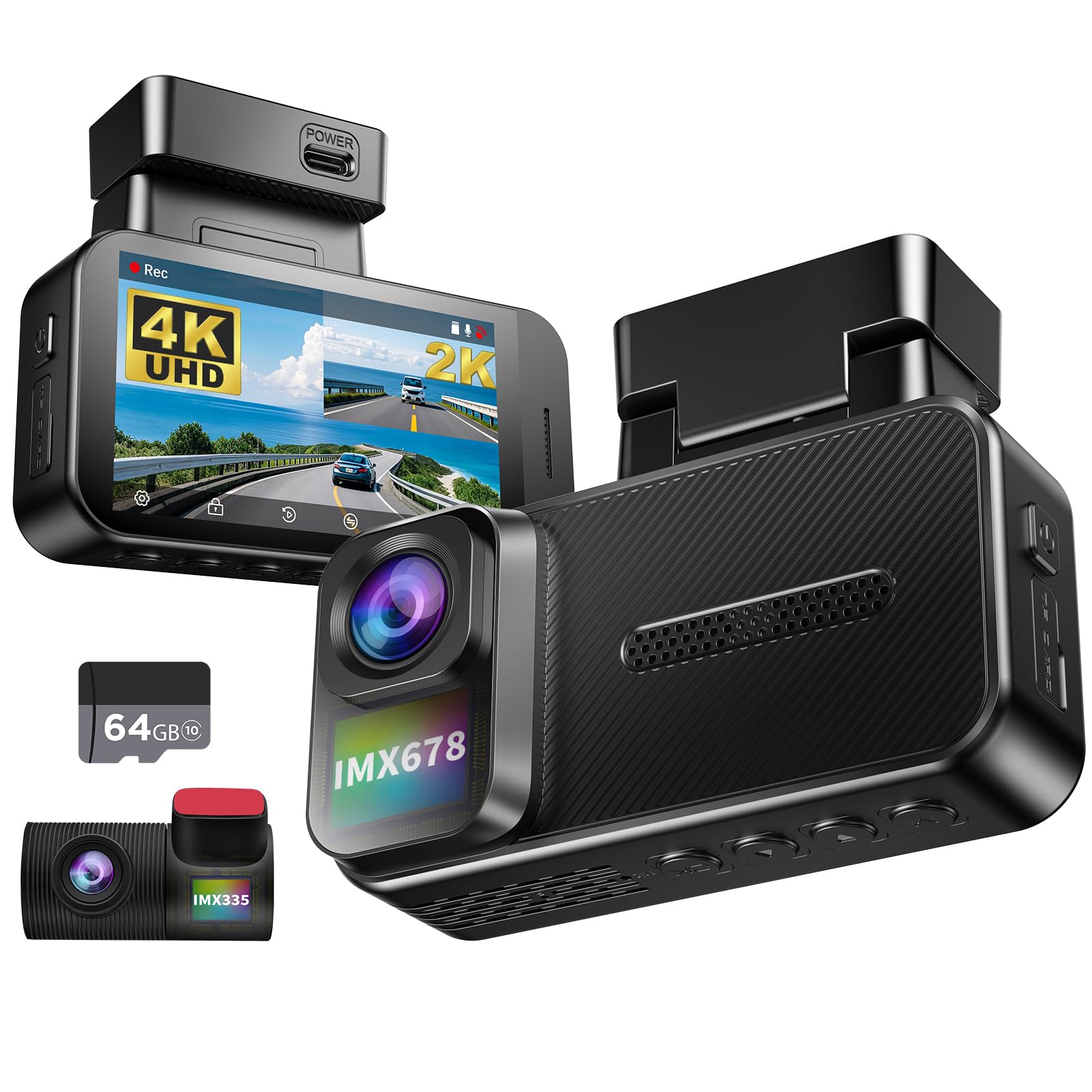 4Kドライブレコーダー 夜間撮影強化 1.47インチIPS液晶これ以上難しいです Amazon.co.jp: PORMIDOAUTO【業界最高峰 4K+2K 超高精細画質】ドライブ