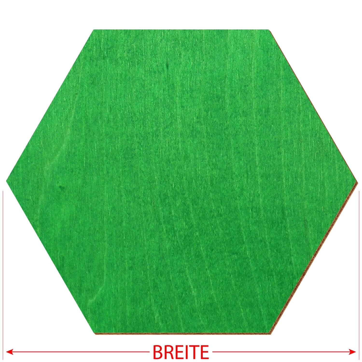 Legno esagonale, laccato su entrambi i lati, 3-50 cm, in compensato di betulla da 3 mm, disponibile singolarmente o in set, dimensioni: 18 cm, confezione da 25 pezzi