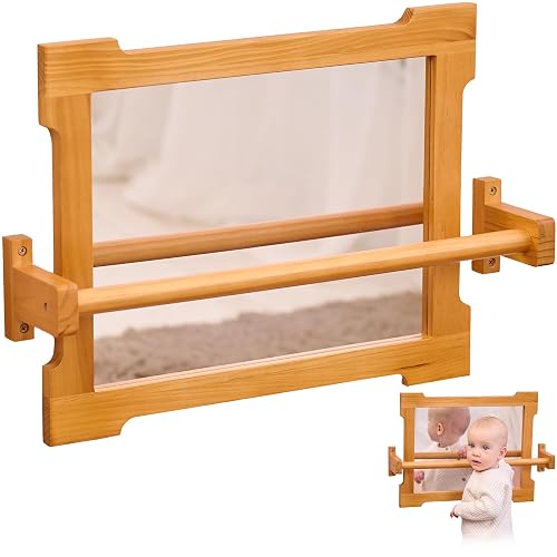 ODOXIA Espejo Montessori con Barra para Niños Pequeños