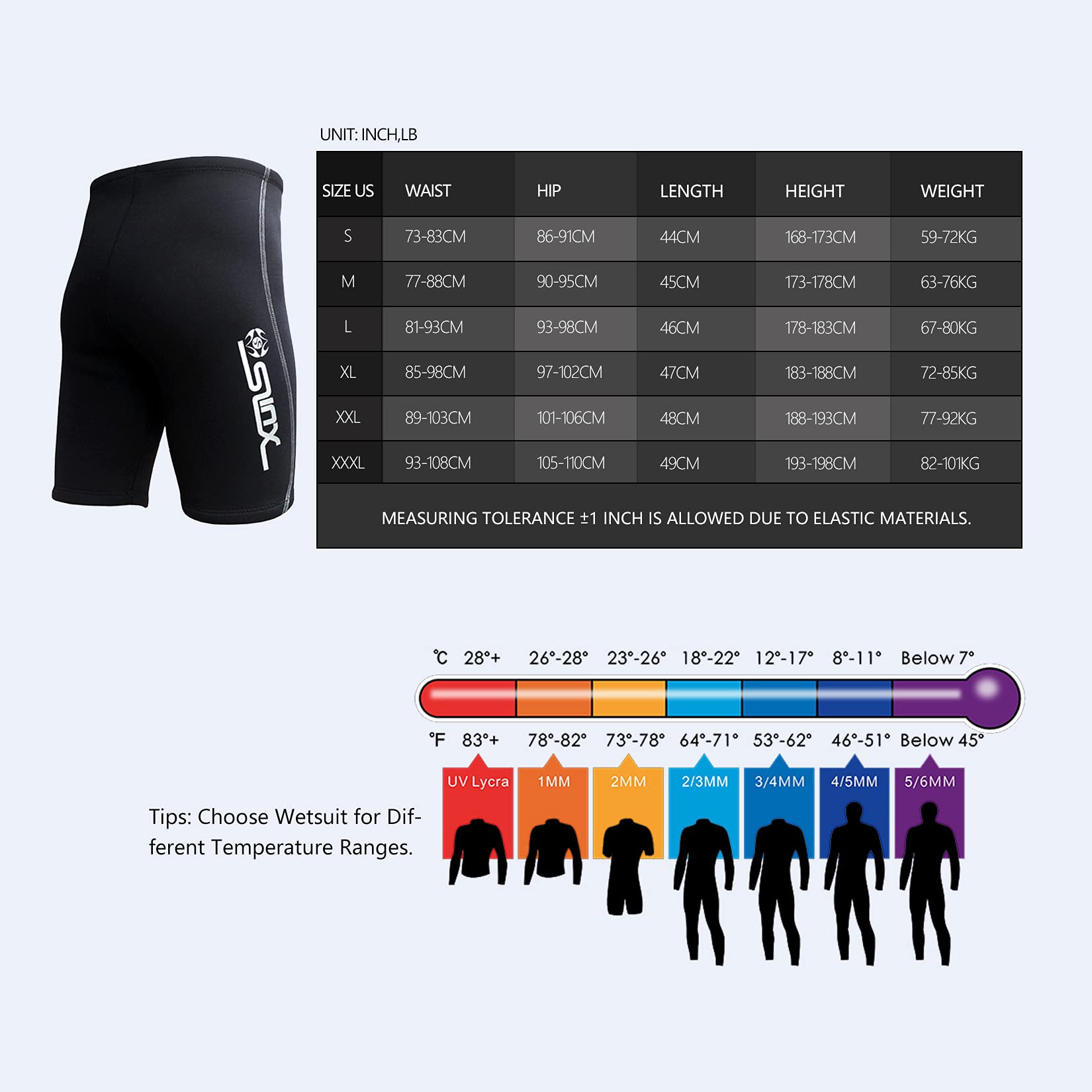 Pantaloni Da Muta Termica In Neoprene 2mm - Unisex, Per Surf, Immersioni, Snorkeling - Alta Elasticit&agrave;