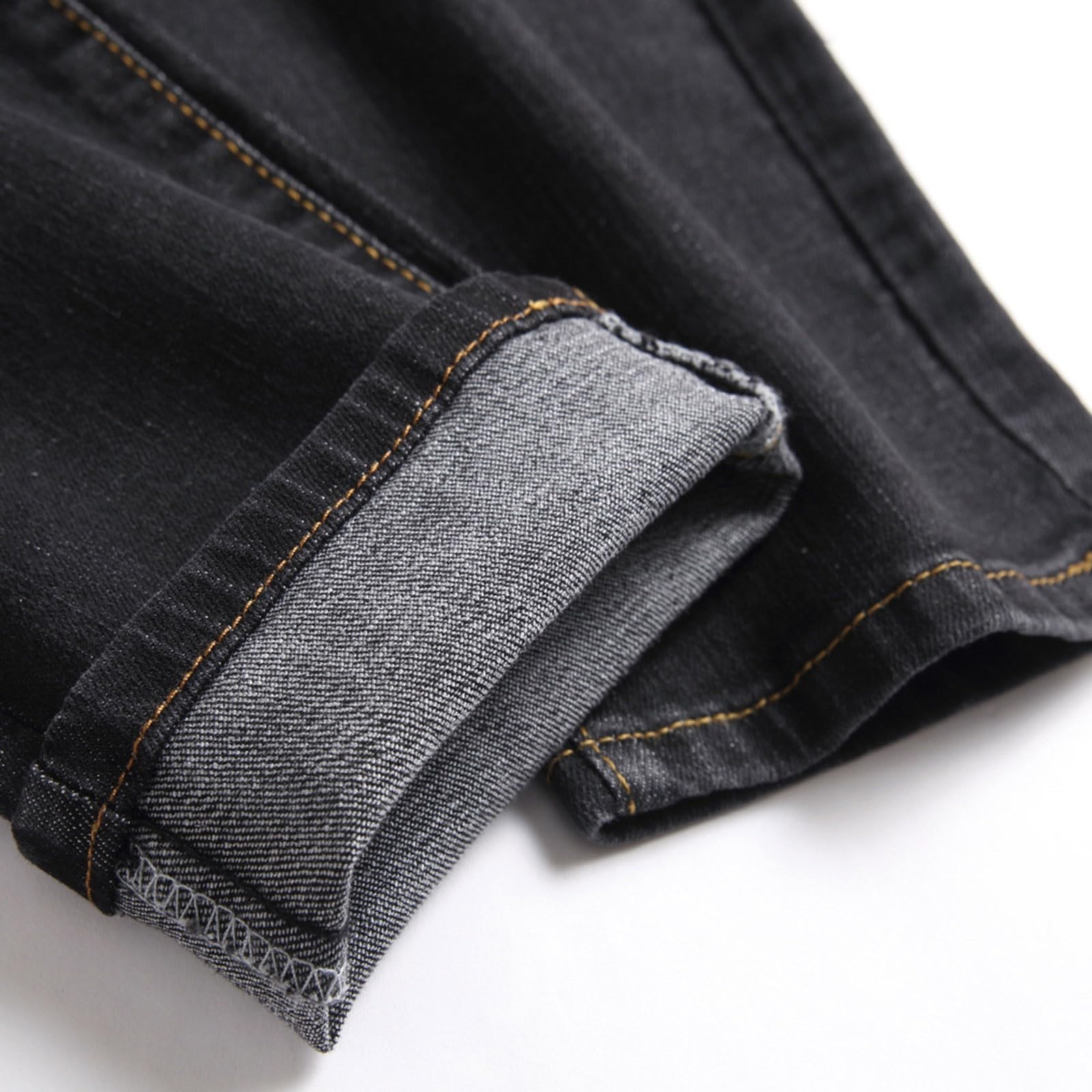 Jeans da Uomo Strappati, Pantaloni Jeans Uomo Strappati Leggeri Neri Pantaloni Jeans Strappati Slim Fit Regular Jean Skinny Elasticizzati Jeans Skinny Jeans da Uomo alla Moda per Tutte Le Occasioni
