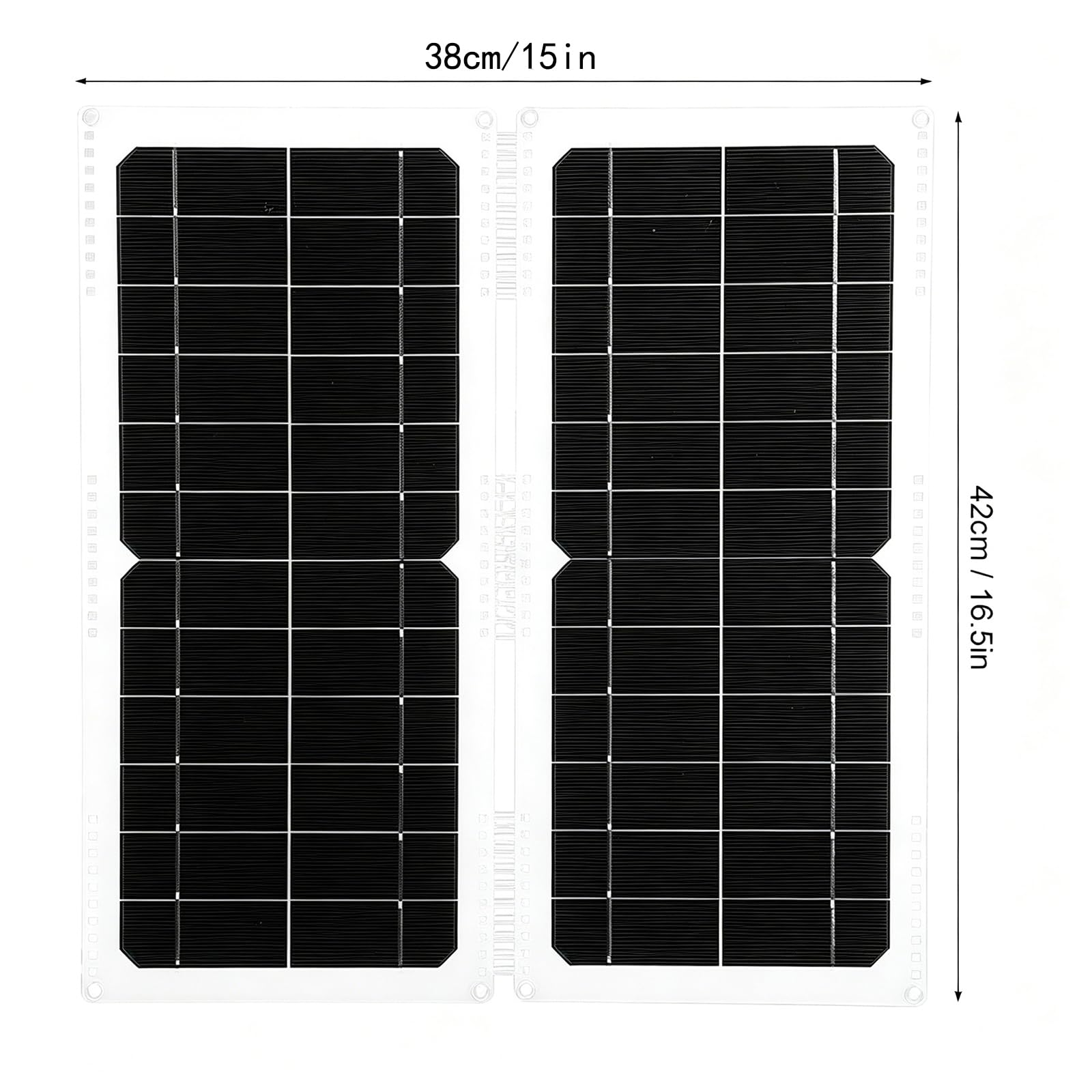Panneau Solaire éTanche, Haut Rendement Conversion, Chargeur Solaire Pliable Et Portable En Polycristallin avec ContrôLeur Et Accessoires pour Camping-Cars Bateaux Remorques Caravanes,Black