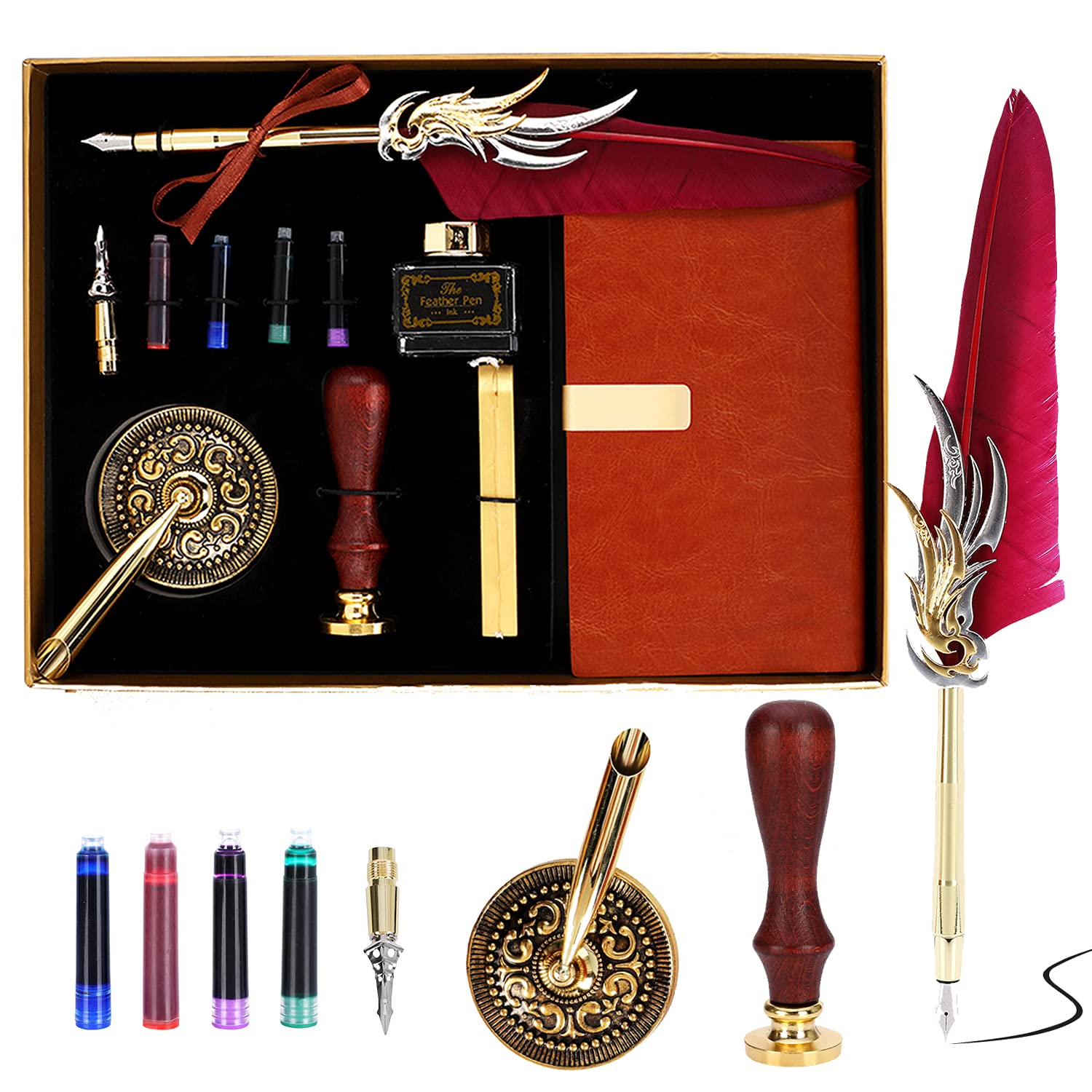 Buy KKUYT Quill Pen and Ink Set, Calligraphy Writing Quill Pen Set with