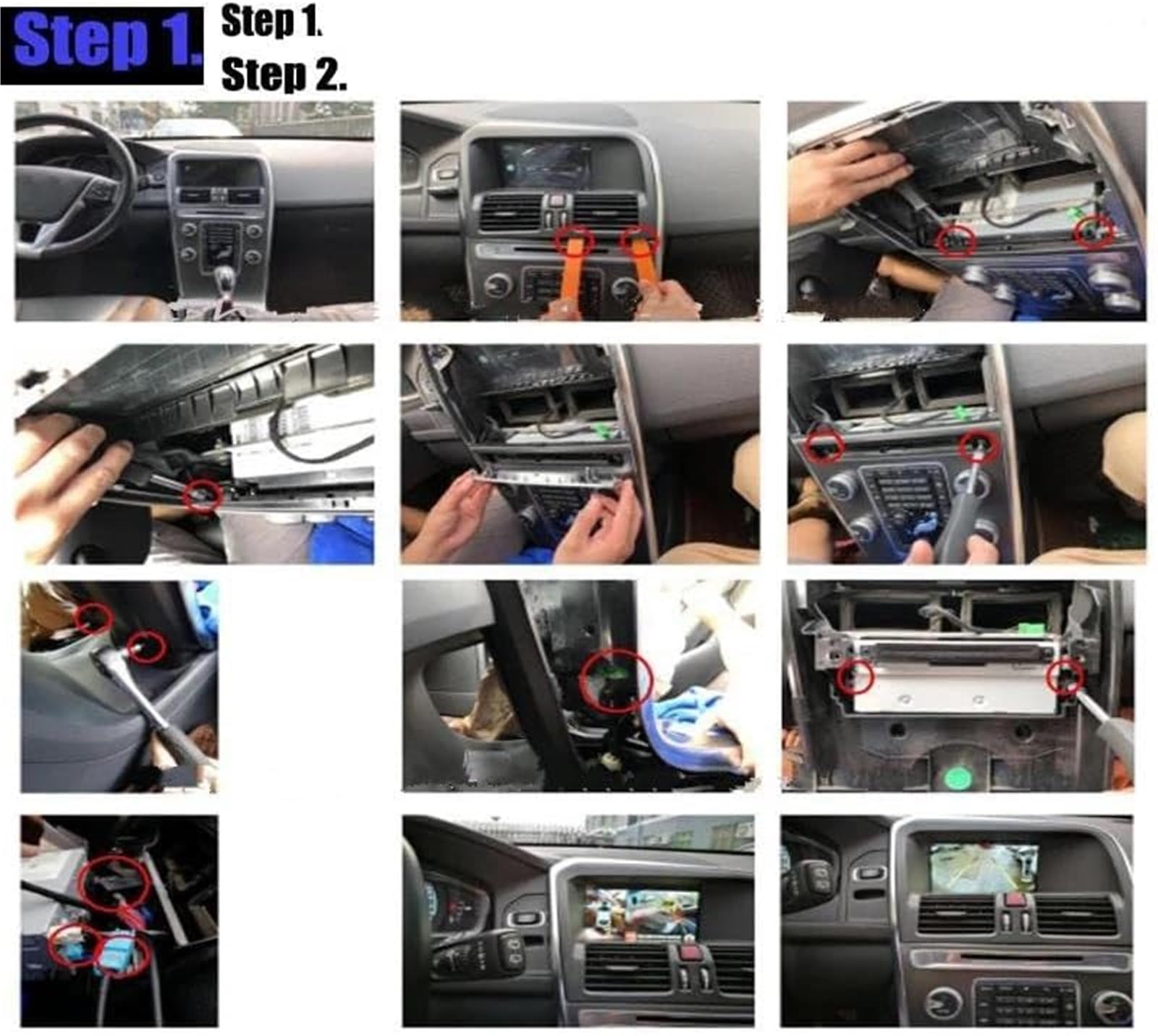Kamera cofania w samochodzie Kamera cofania, dla Volvo V40 V60 V90 Xc90 S60 S80 S90 2015-2017 2018 tylna kopia zapasowa przedni tylny Adapter interfejsu