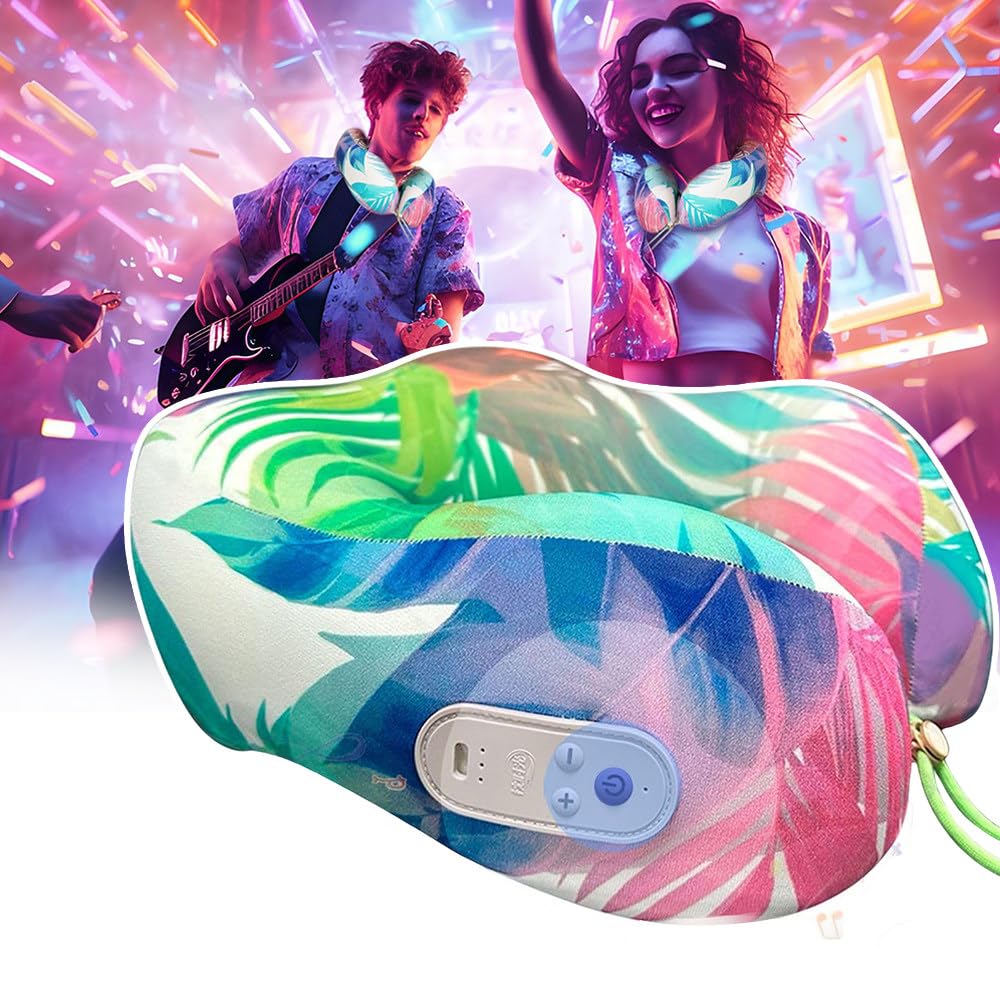 Poduszka podróżna, poduszka na szyję Bluetooth z dźwiękiem stereo 360°, wielofunkcyjna, bezprzewodowa poduszka do odpoczynku i słuchania muzyki, idealna do podróży