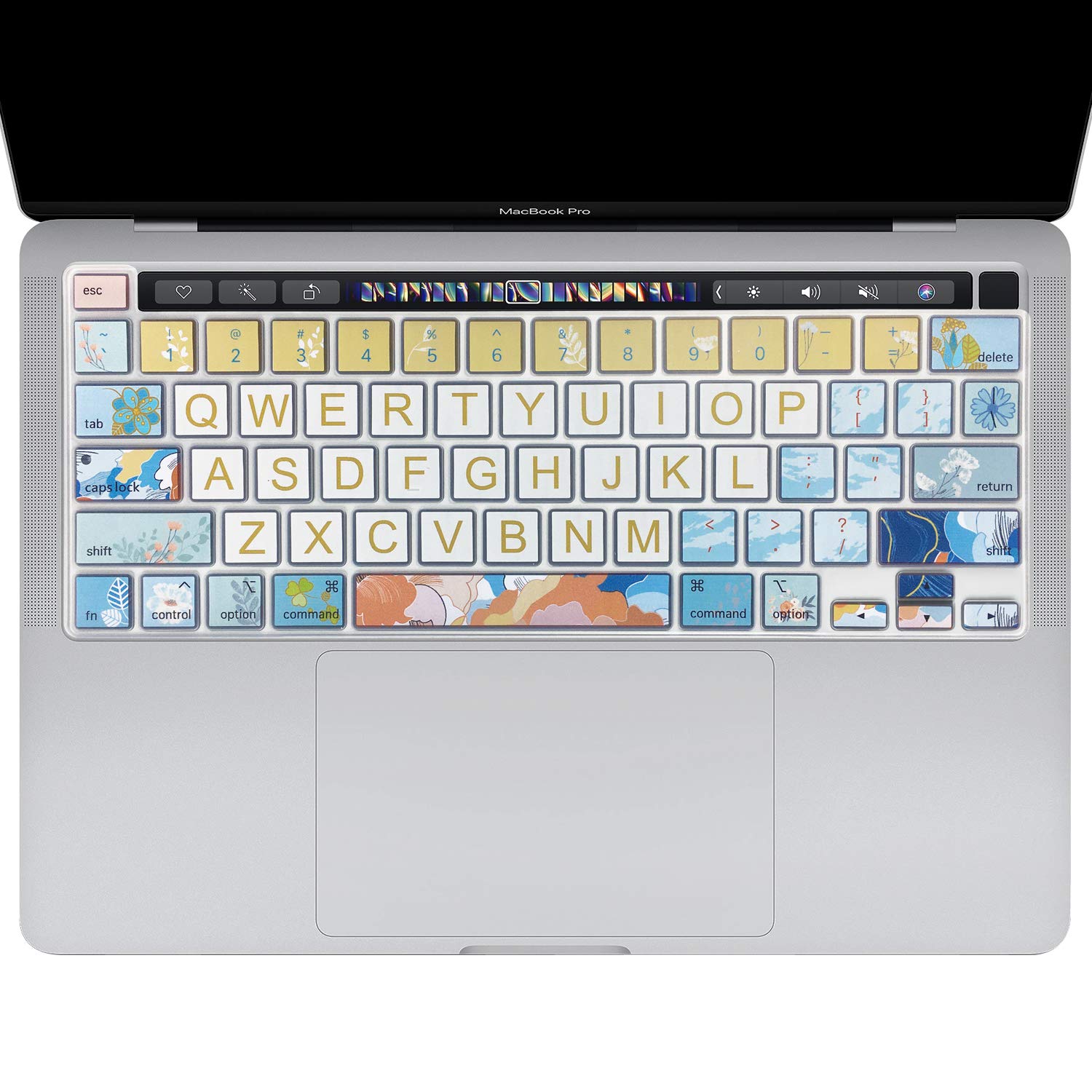 SANFORIN Silicone Keyboard Cover Skin for 2020 MacBook Pro 13"(Model:A2338/A2289/A2251)/2019 2020 MacBook Pro 16 inch(Model: A2141) with Touch Bar&