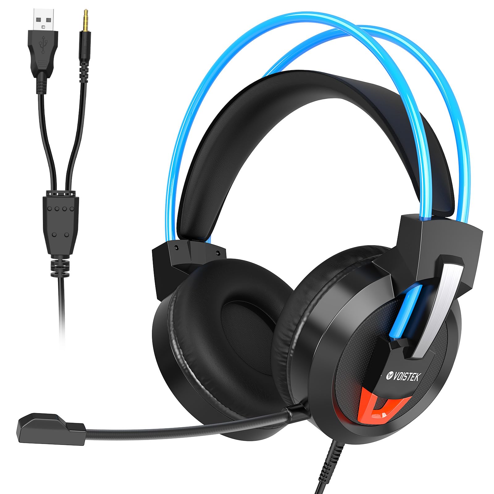 Amazon.co.jp: V9 ゲーミングヘッドセット 50mmドライバー ゲーミング
