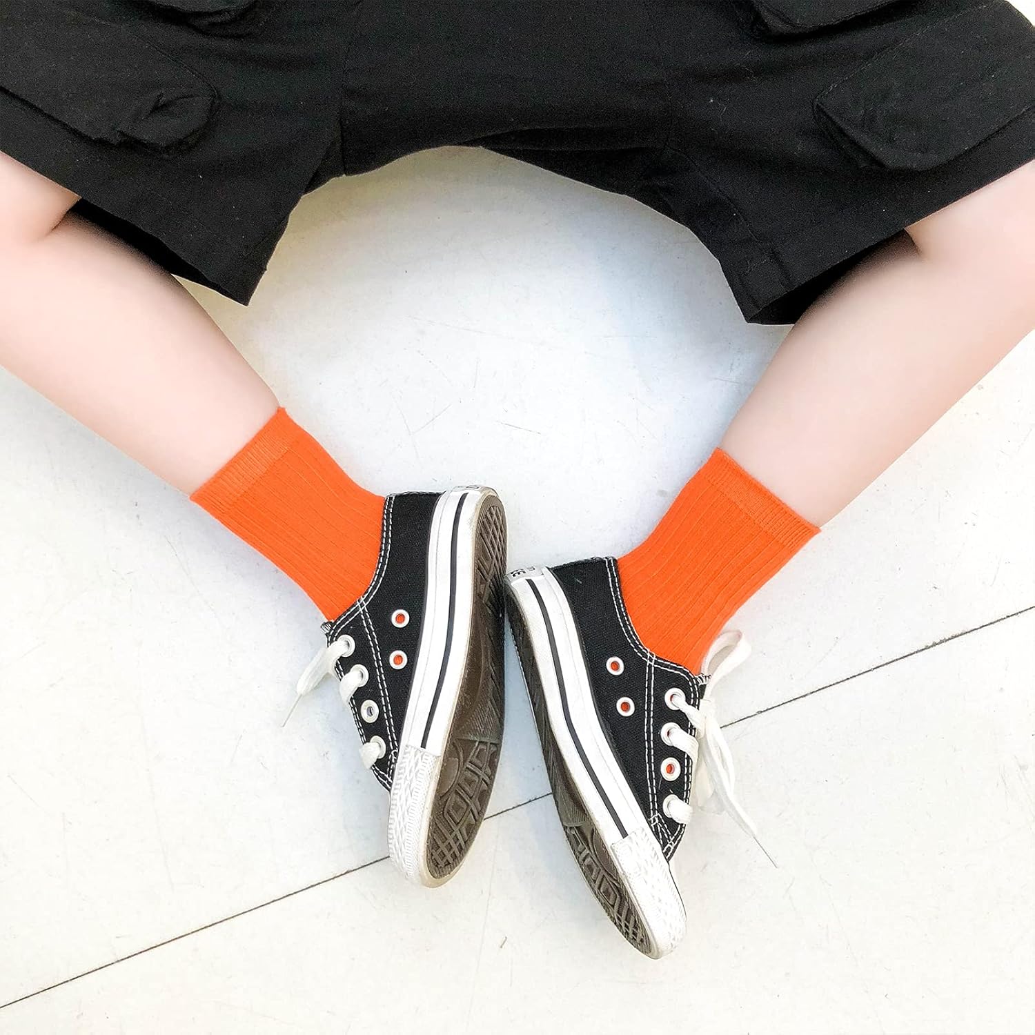 MINI PANDA Little Girl's Socks, Girls Socks Cute,girls Crew Socks 9 Pairs Pack - Image 3