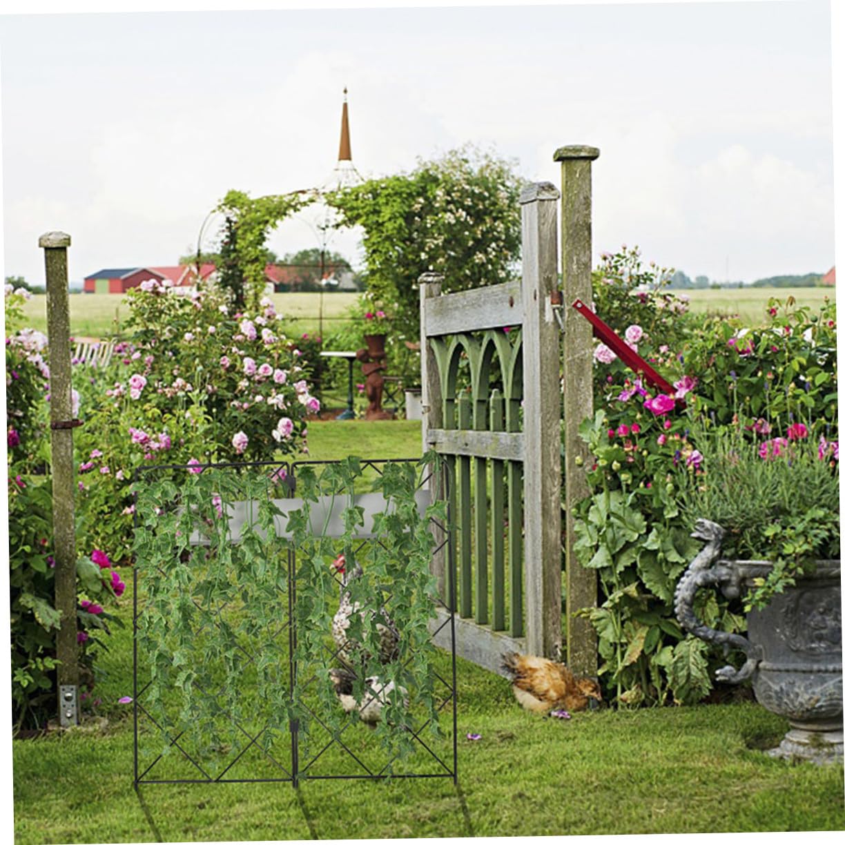 TOYANDONA 2pièces Lot de Treillis pour Plantes Grimpantes de Jardin Support pour Plantes Pot Treillis Décoratif pour Intérieures Jardin