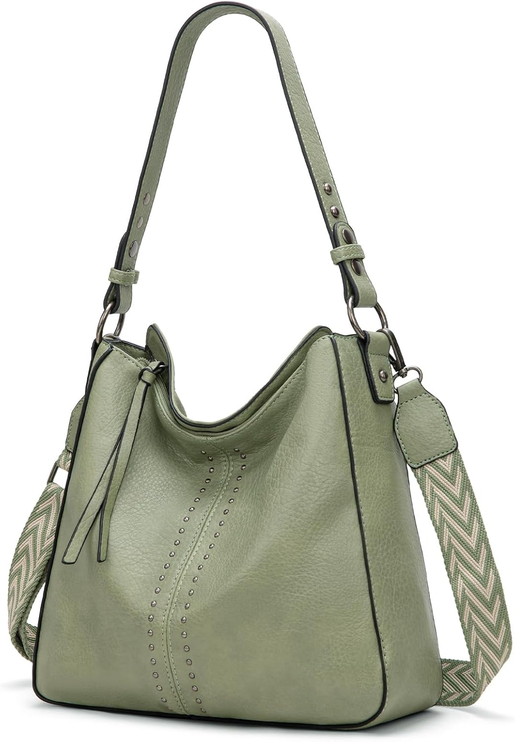 Montana West Medium Hobo Bags for Women Top Handle Satchel Shoulder Purse Bucket Handbag - Image 7