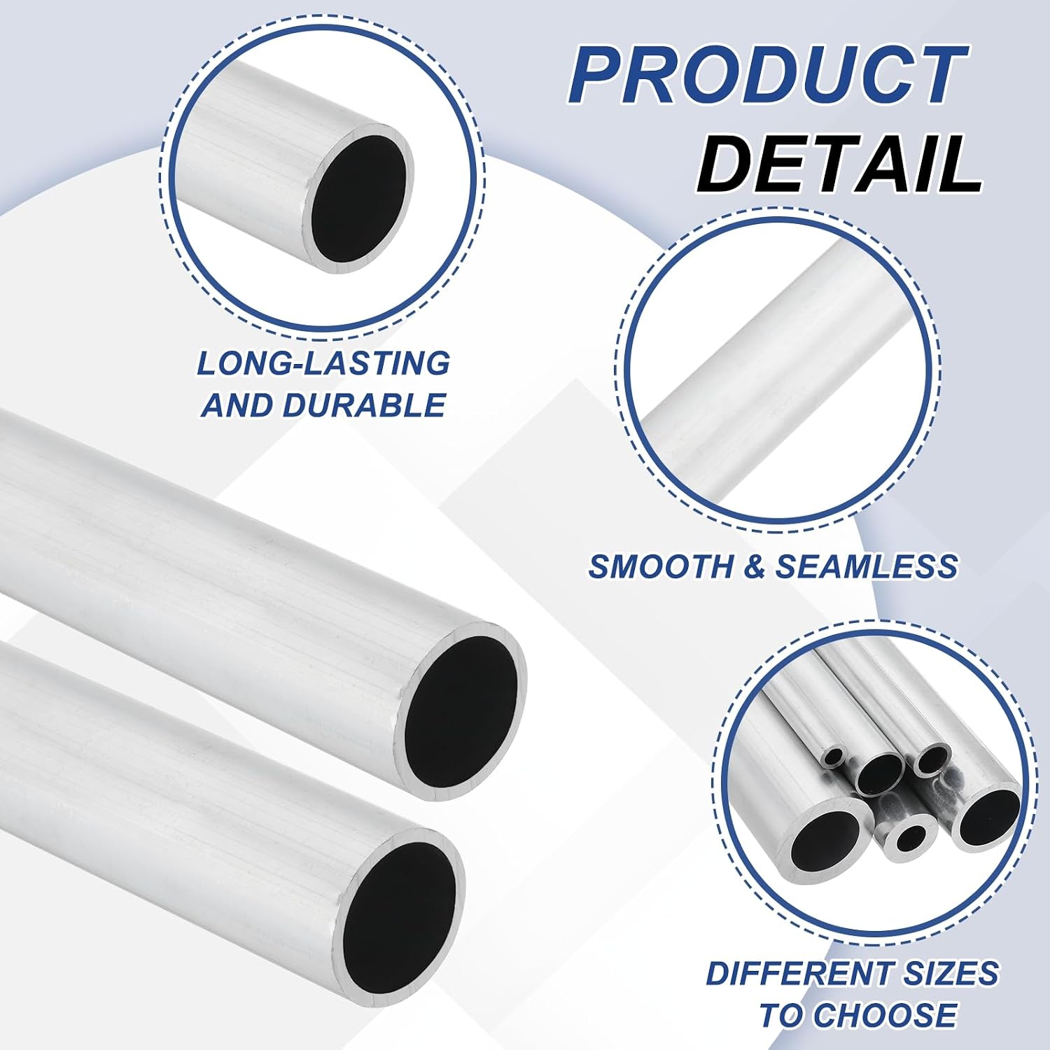 MECCANIXITY 6063 Aluminum Tubing Round Tube 1.1"(28mm) OD x 0.94"(24mm) ID 13"(330.2mm) Length Metal Straight Pipe for Industrial, DIY Craft, Furniture, Decoration, Silver
