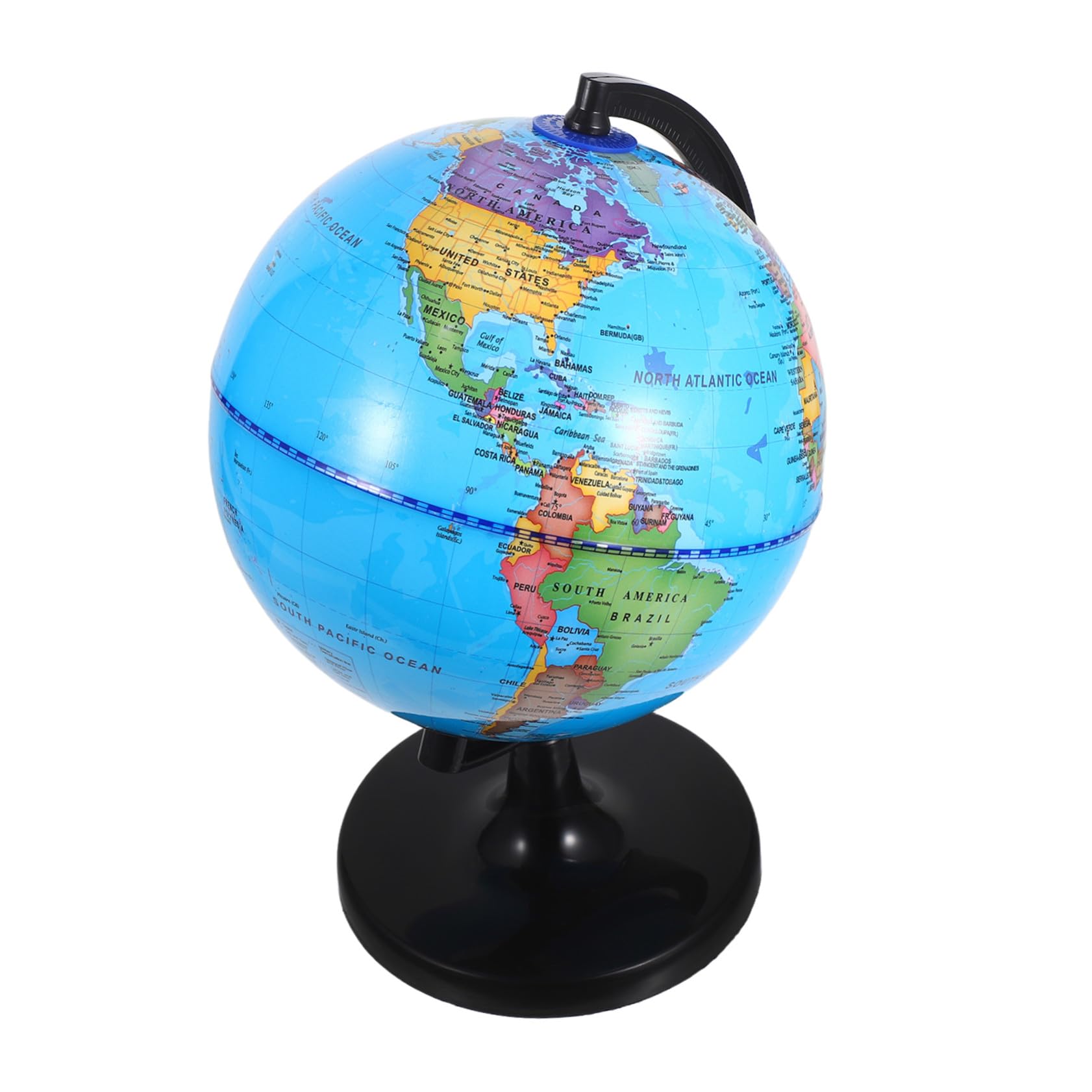 Globo Terráqueo Educativo Infantil con Geográfico Detallado Giratorio Material Resistente y Base Estable para Escritorio Aula y
