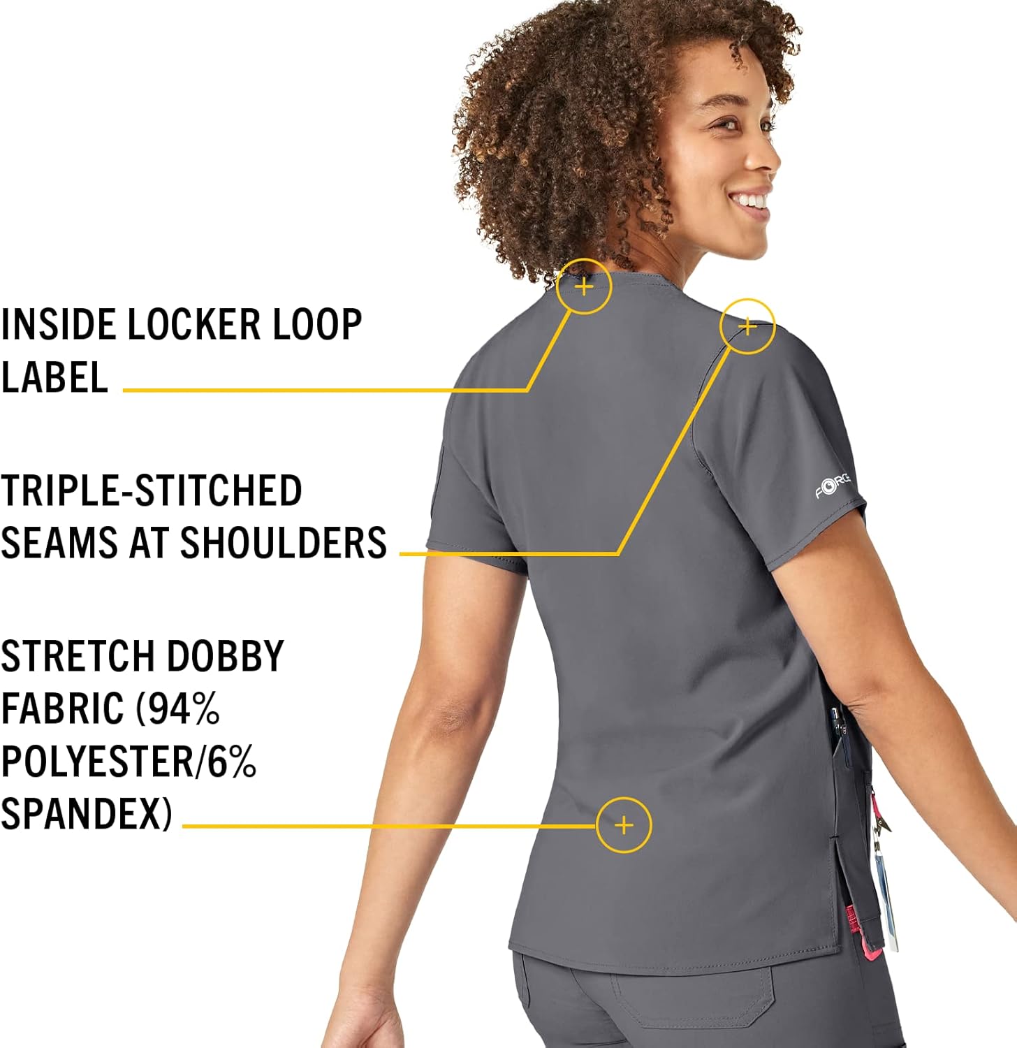 Carhartt Cross-Flex Scrubs for Women, V-Neck Scrub Tops - Image 5