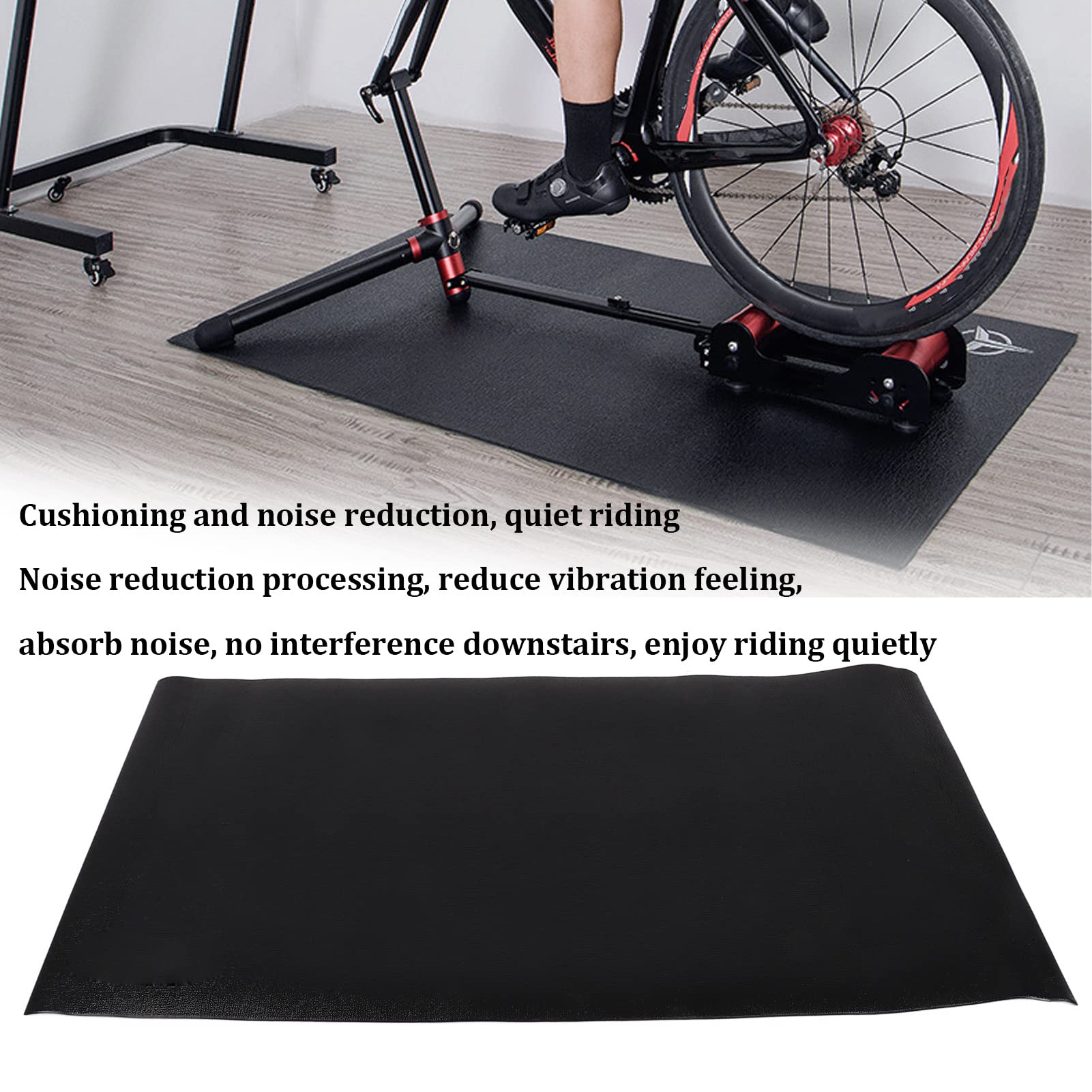 Trenażer Rowerowy Mata Podłogowa Rower Treningowy Mata Podłogowa Sprzęt do ćwiczeń Rowerowych Mata Bieżnia Mata Ochraniacz na Podłogę do ćwiczeń Fitness