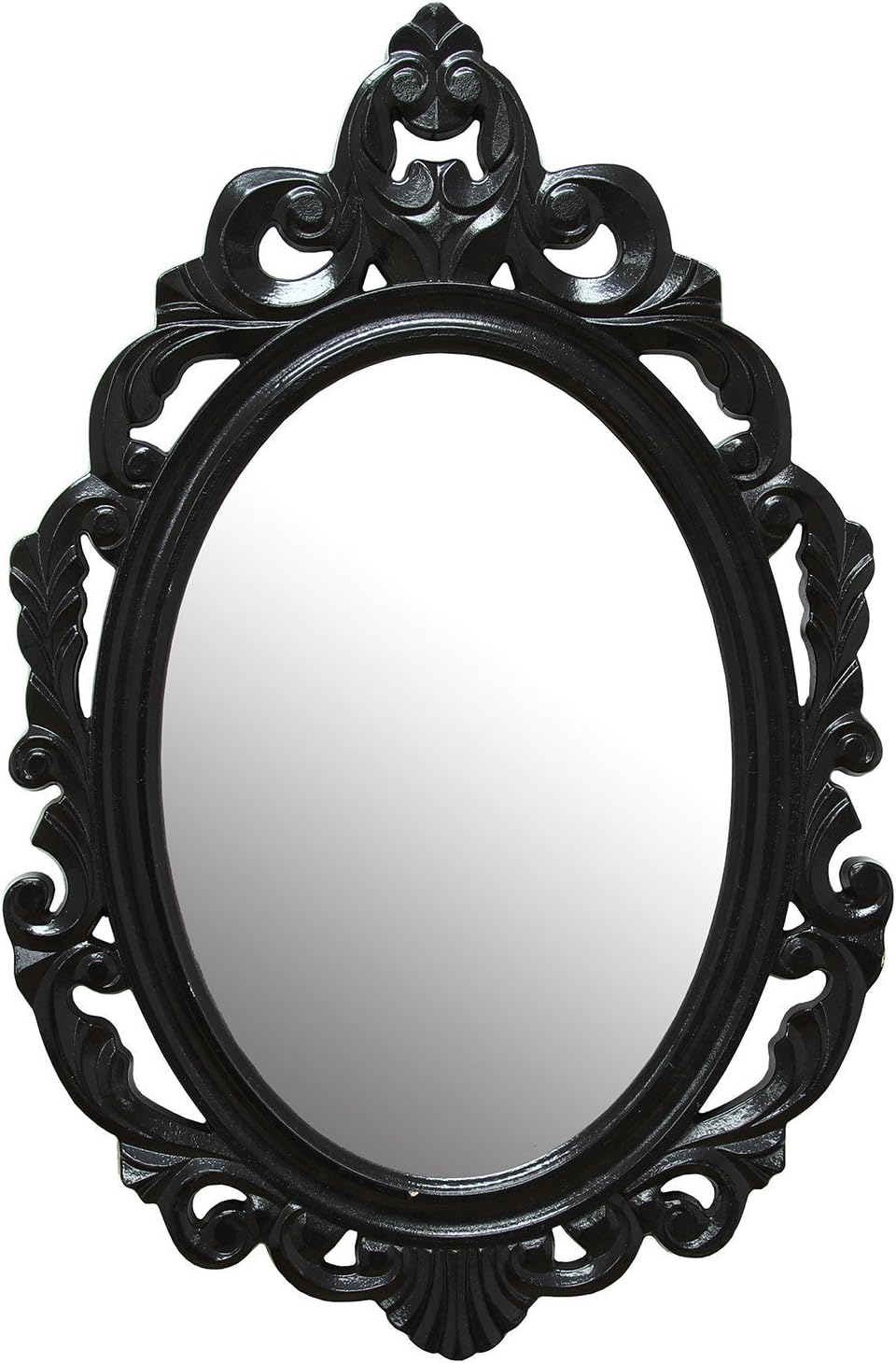 Stratton Home Decor SHD0059 Baroque Mirror, Black, 15.25 W X 0.50 W X 23.25 H