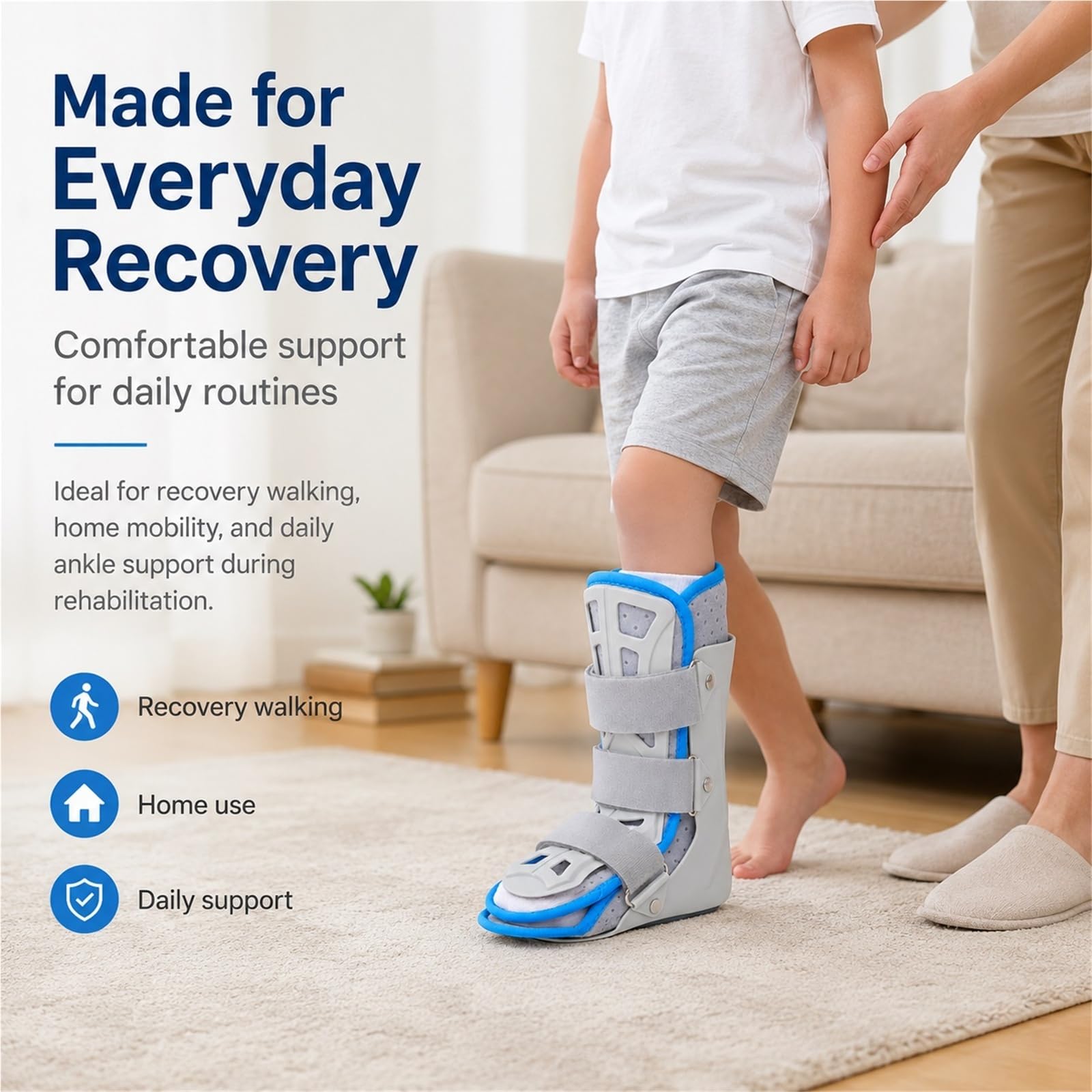Ortesis Tobillo Pie Infantil AFO Férula para Pie Equino Niños Soporte Corrector de Marcha para Rehabilitación Parálisis Cerebral Hemiplejía y Esguinces