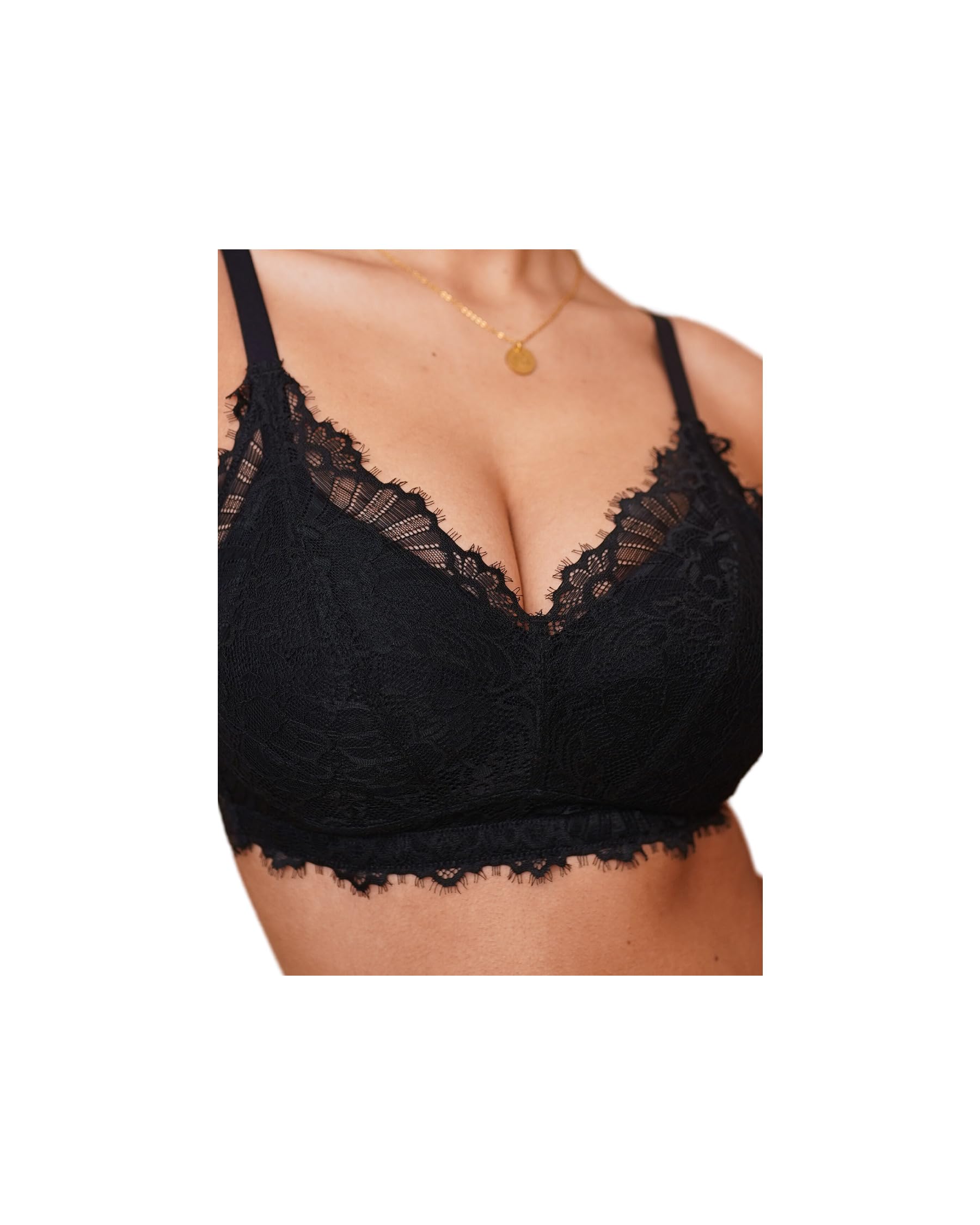 SugarShape Bralette SENSLA Bralettes wattiert Spitzen-BHS,bügellose BHS