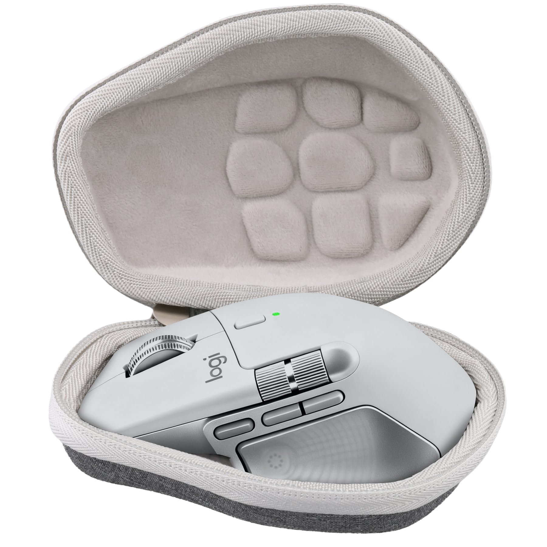 Khanka Étui pour Logitech MX Master 4/Master 3S/Master 3 Souris sans Fil,Housse Rigide de Transport avec Poignée,Étui Seulement (Gris)