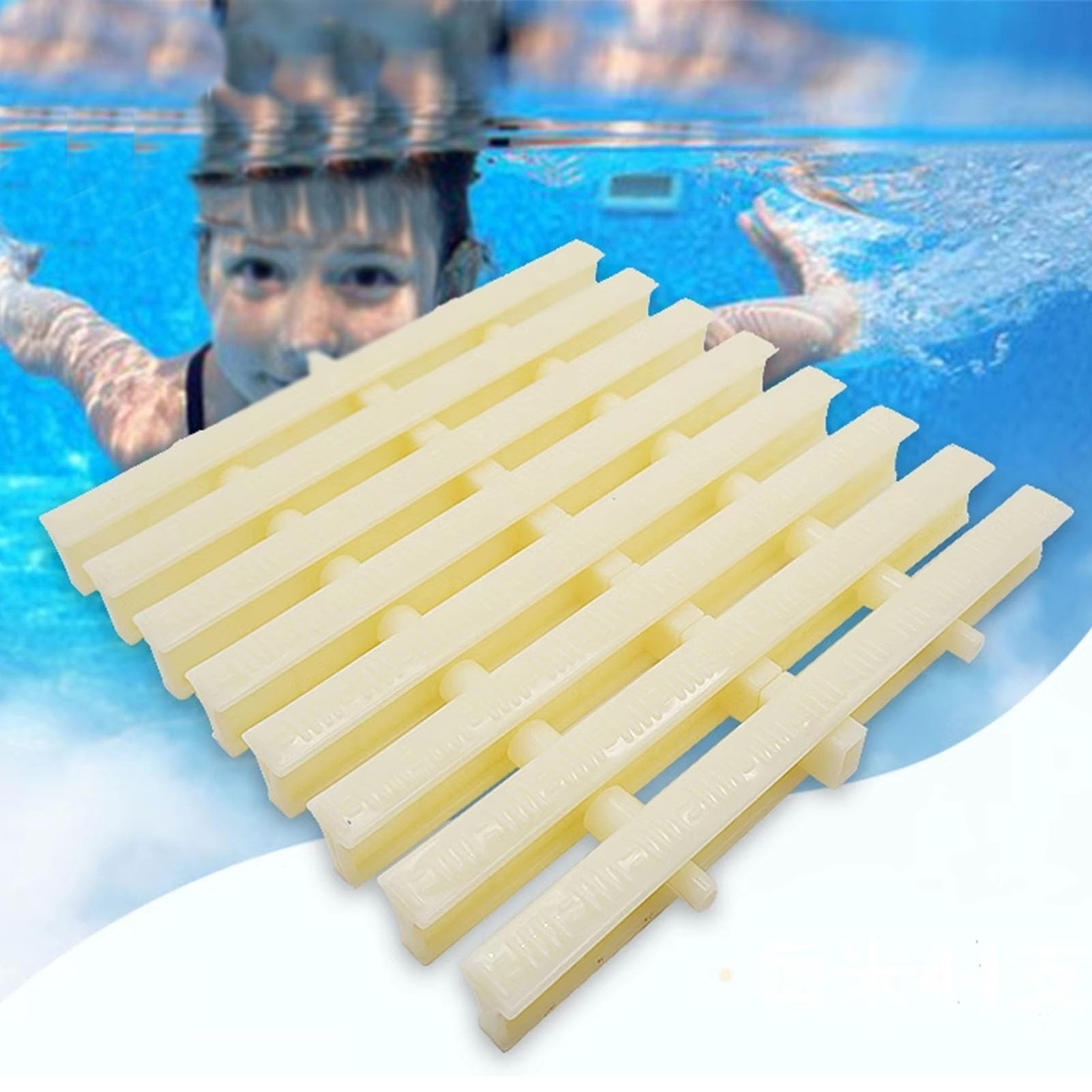 GJMSSMY 90° Angle Swimming Pool Drain Overflow Grate - 5pcs Sewer Drain Cover, Three-Hole Splicing Shower Drain for Indoor & Outdoor Water Drainage (Size: 30x100CM)