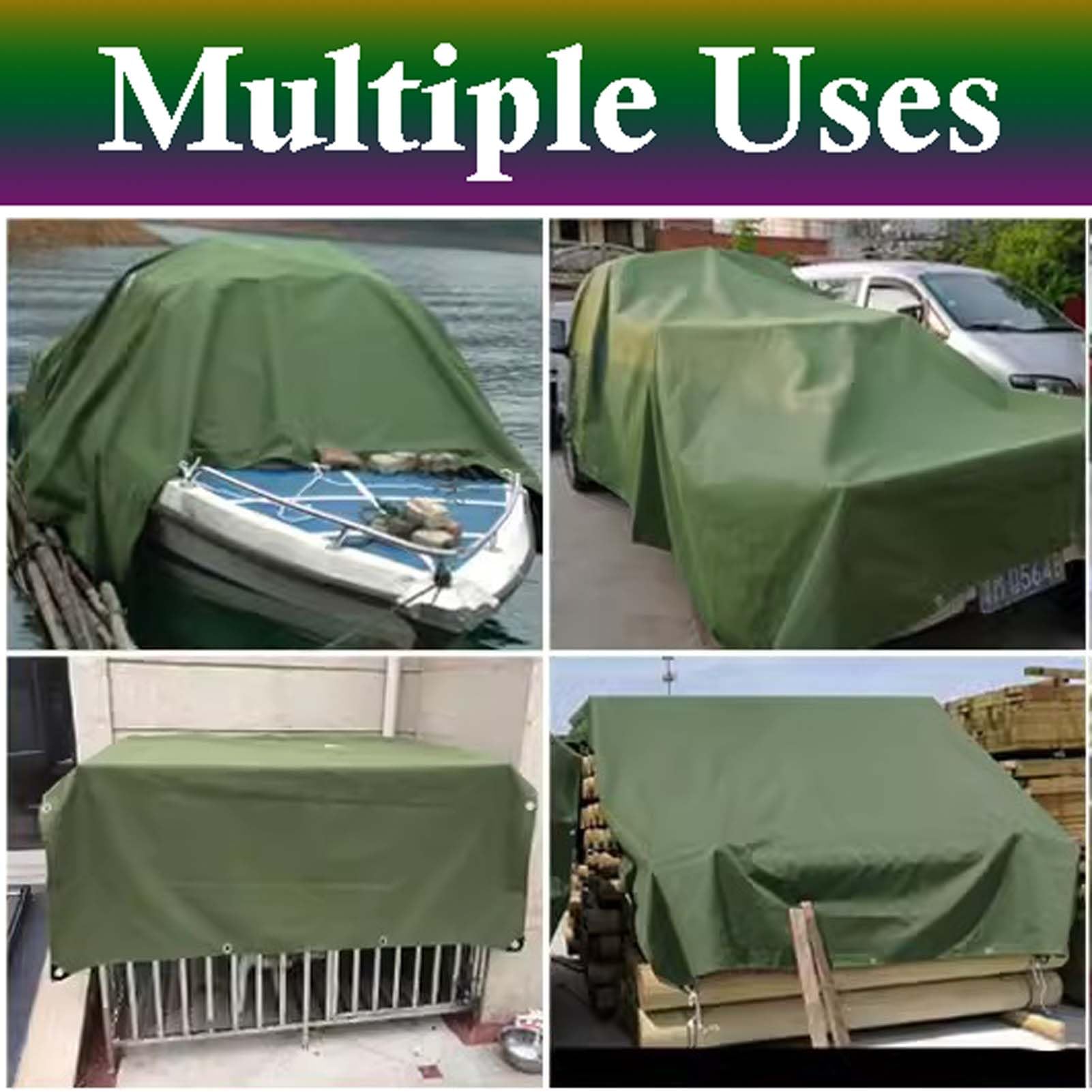 Amazon.com: 10x33ft Waterproof Canvas Tarp, 25 Mil Thick